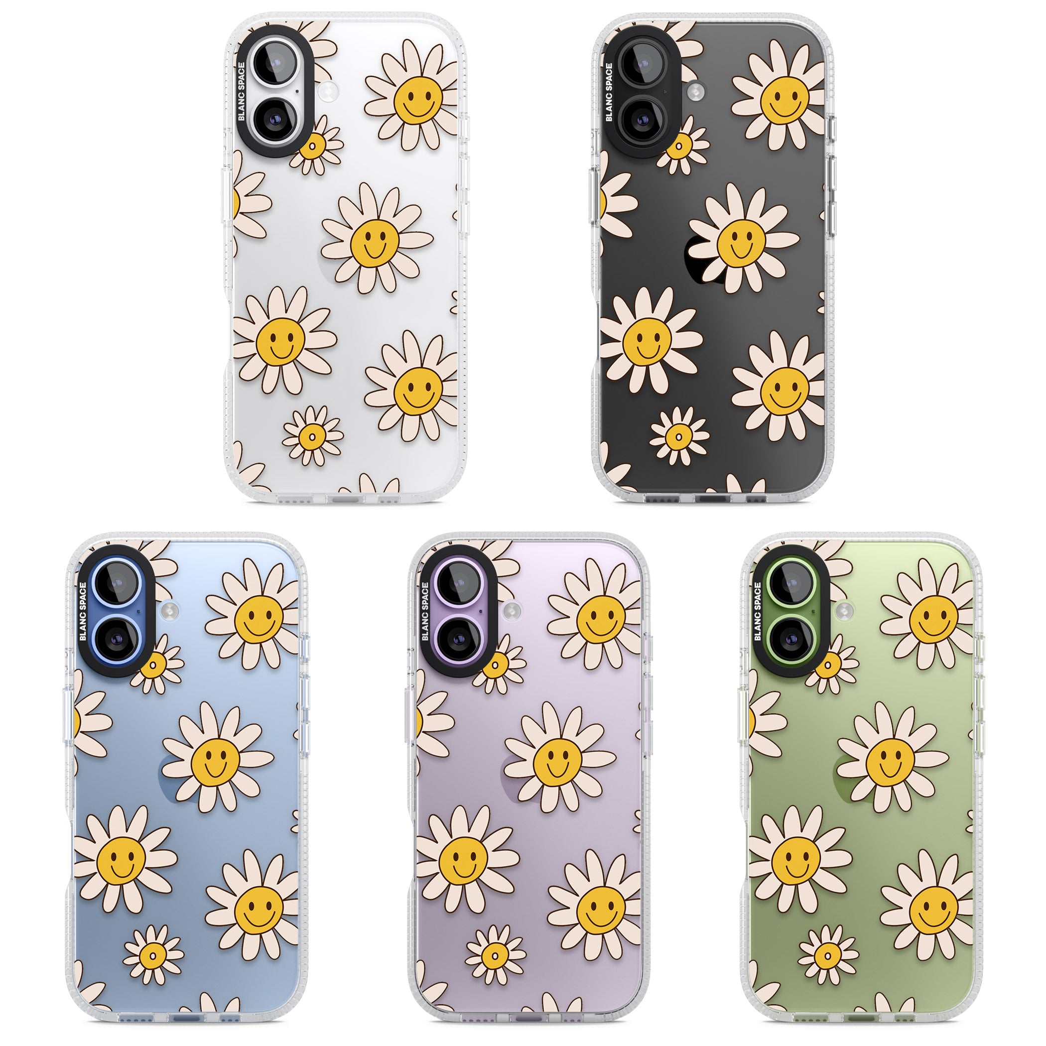 Daisy Faces iPhone 17 Impact Air Clear Phone Case APT Impact Protection