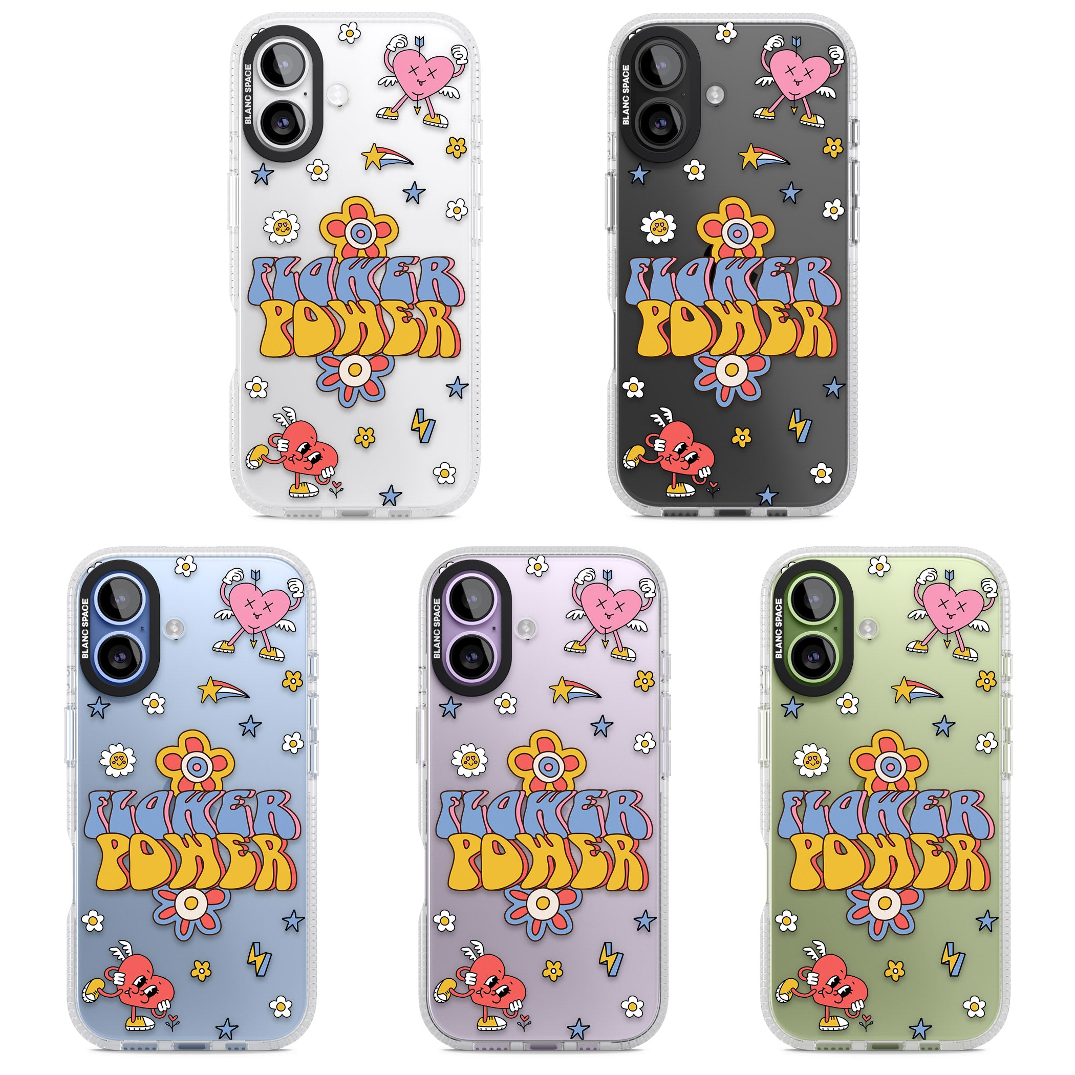 Flower Power iPhone 17 Impact Air Clear Phone Case APT Impact Protection