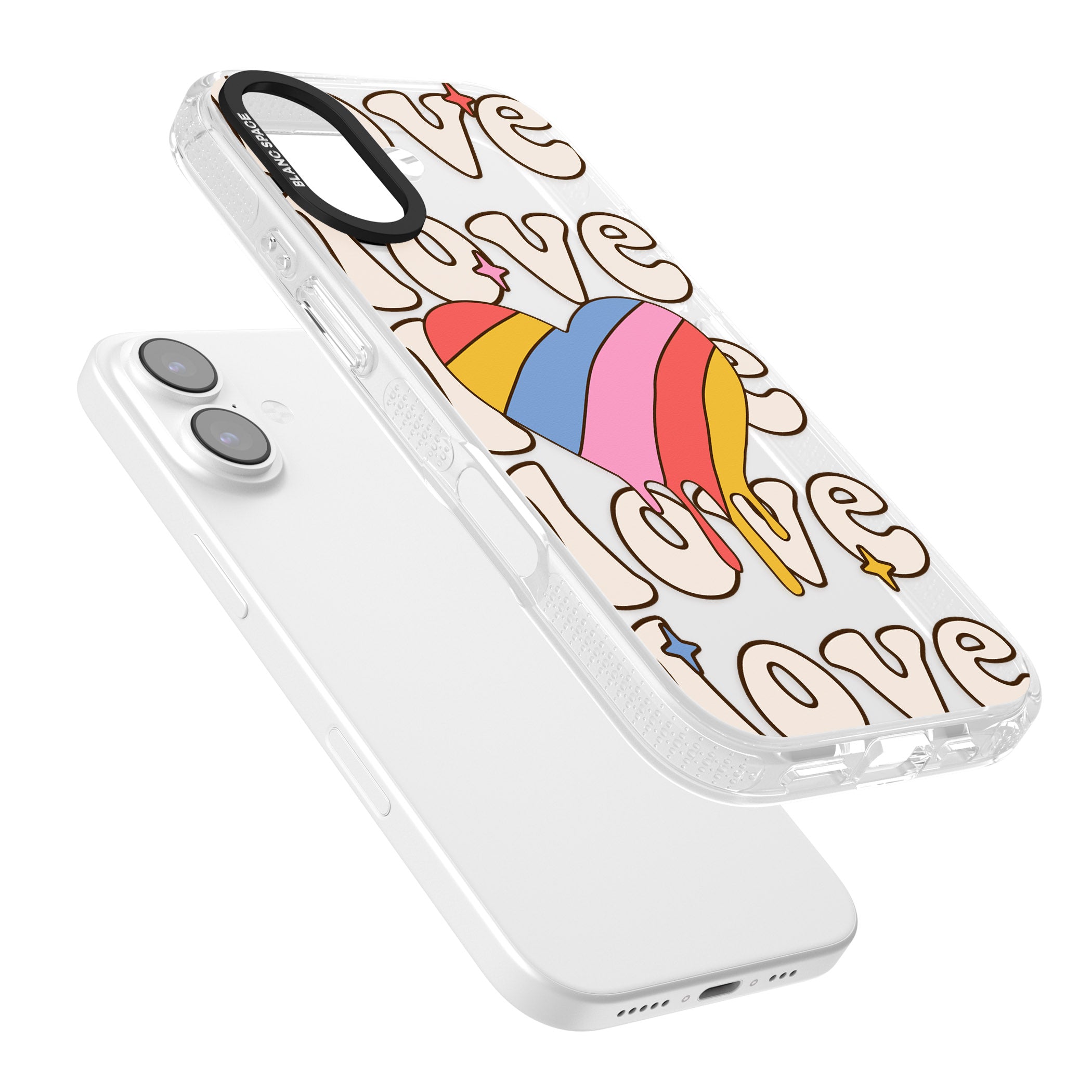 Groovy Love iPhone 17 Impact Air Clear Phone Case Colours