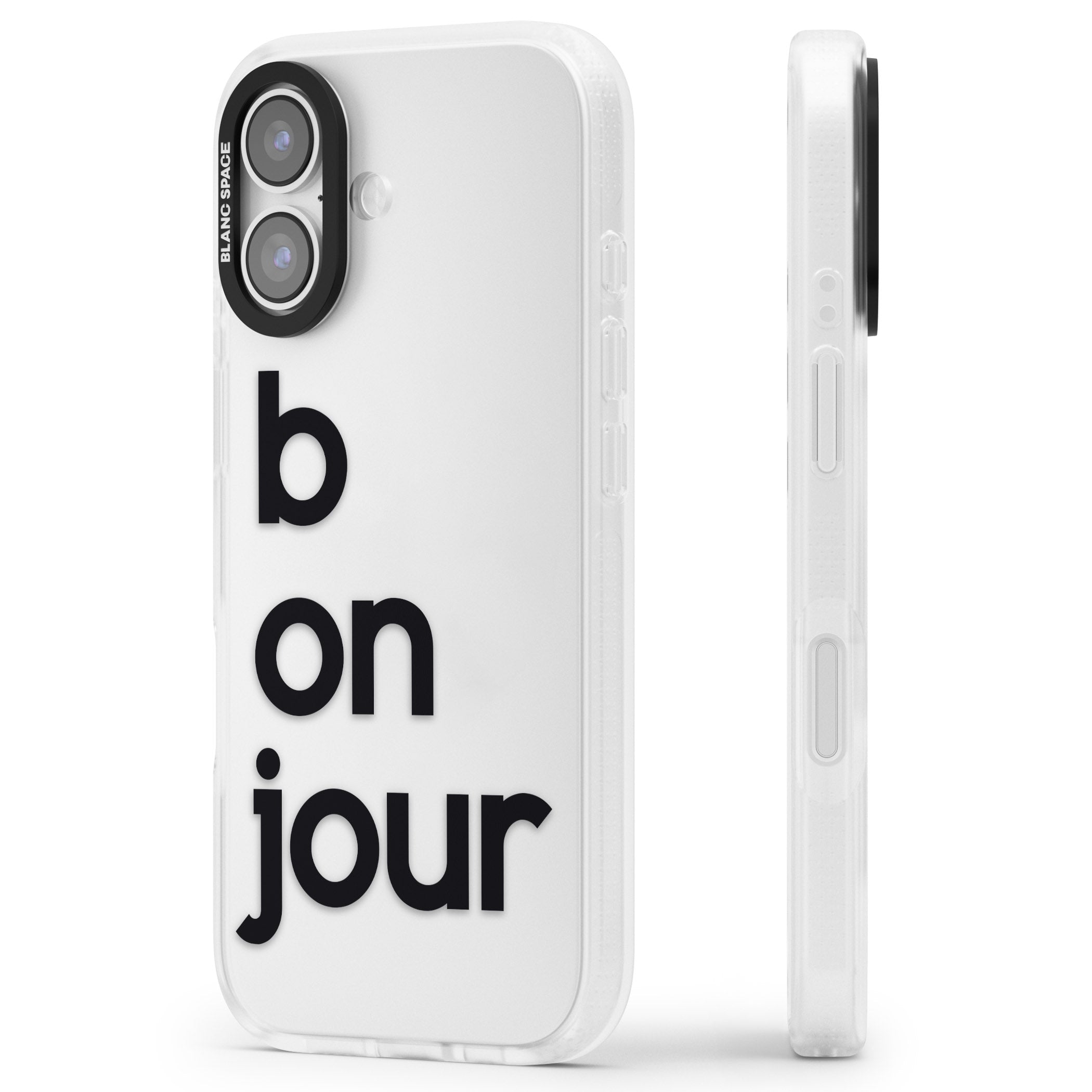 Bonjour iPhone 17 Impact Air Clear Phone Case Side Profile