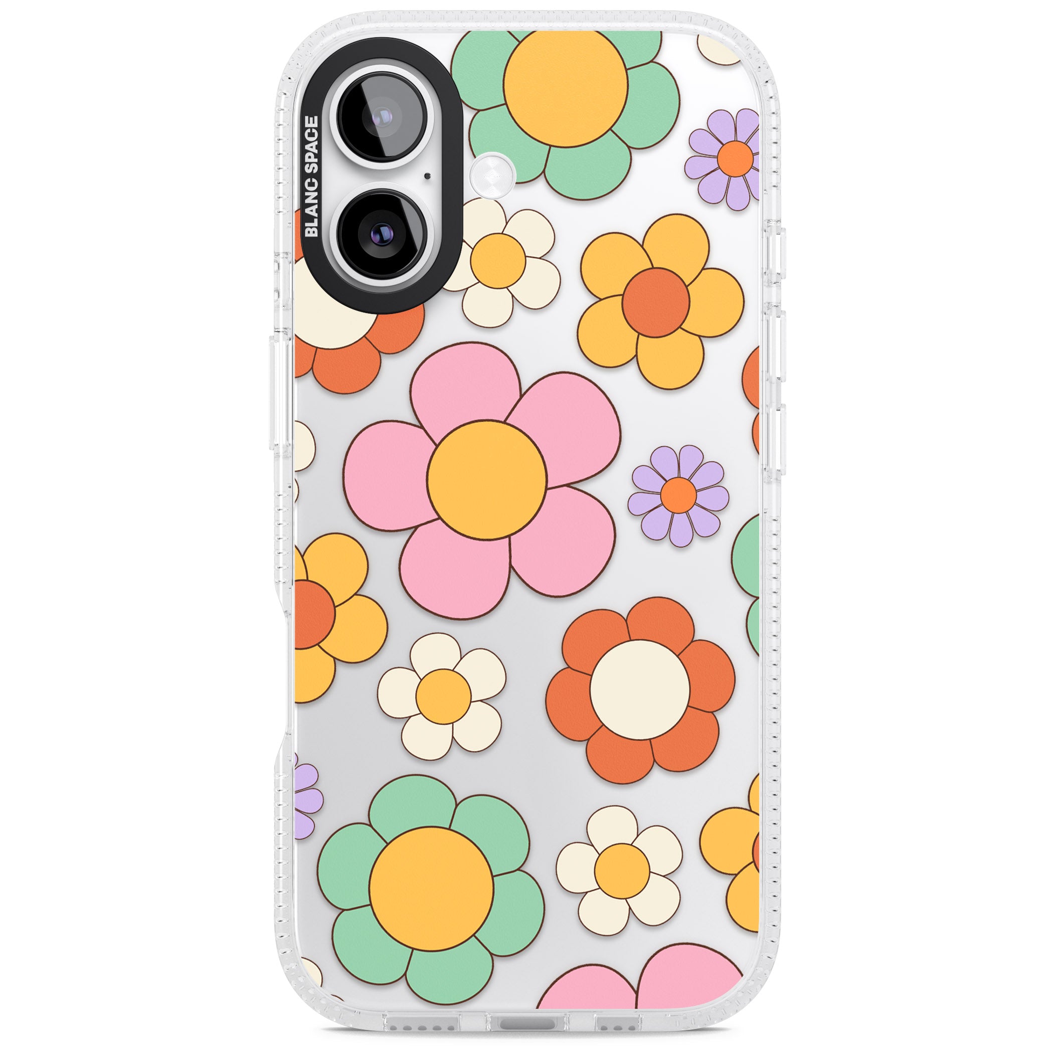 Groovy Blossoms iPhone 17 Impact Air Clear Phone Case
