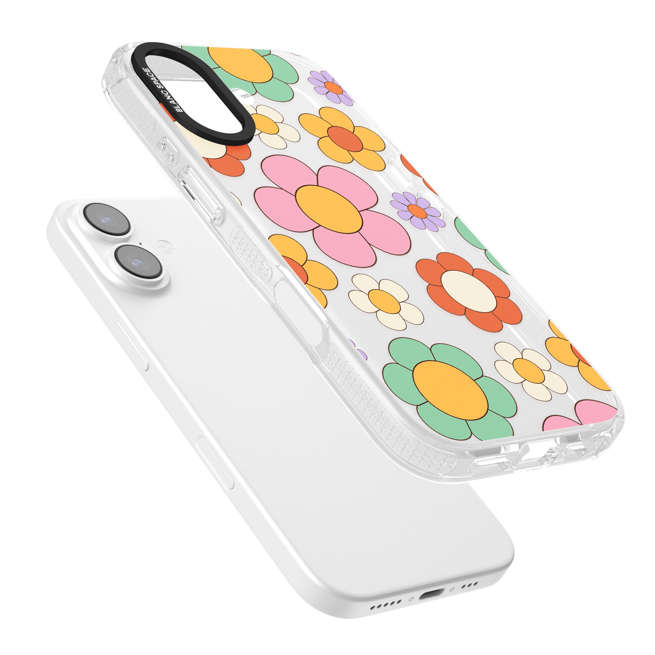 Groovy Blossoms iPhone 17 Impact Air Clear Phone Case Colours