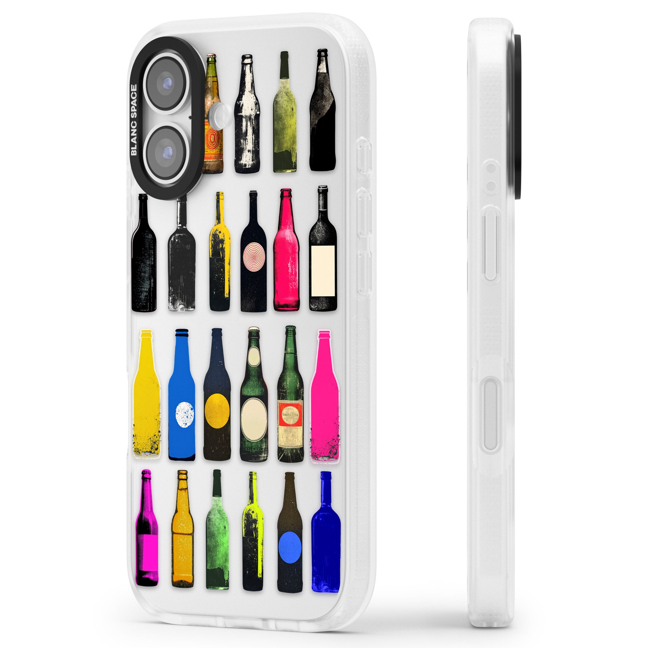 Glass Bottles iPhone 17 Impact Air Clear Phone Case Side Profile