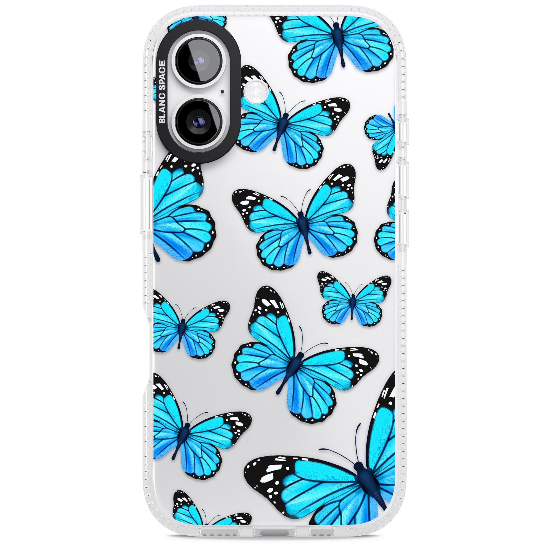 Blue Butterflies iPhone 17 Impact Air Clear Phone Case