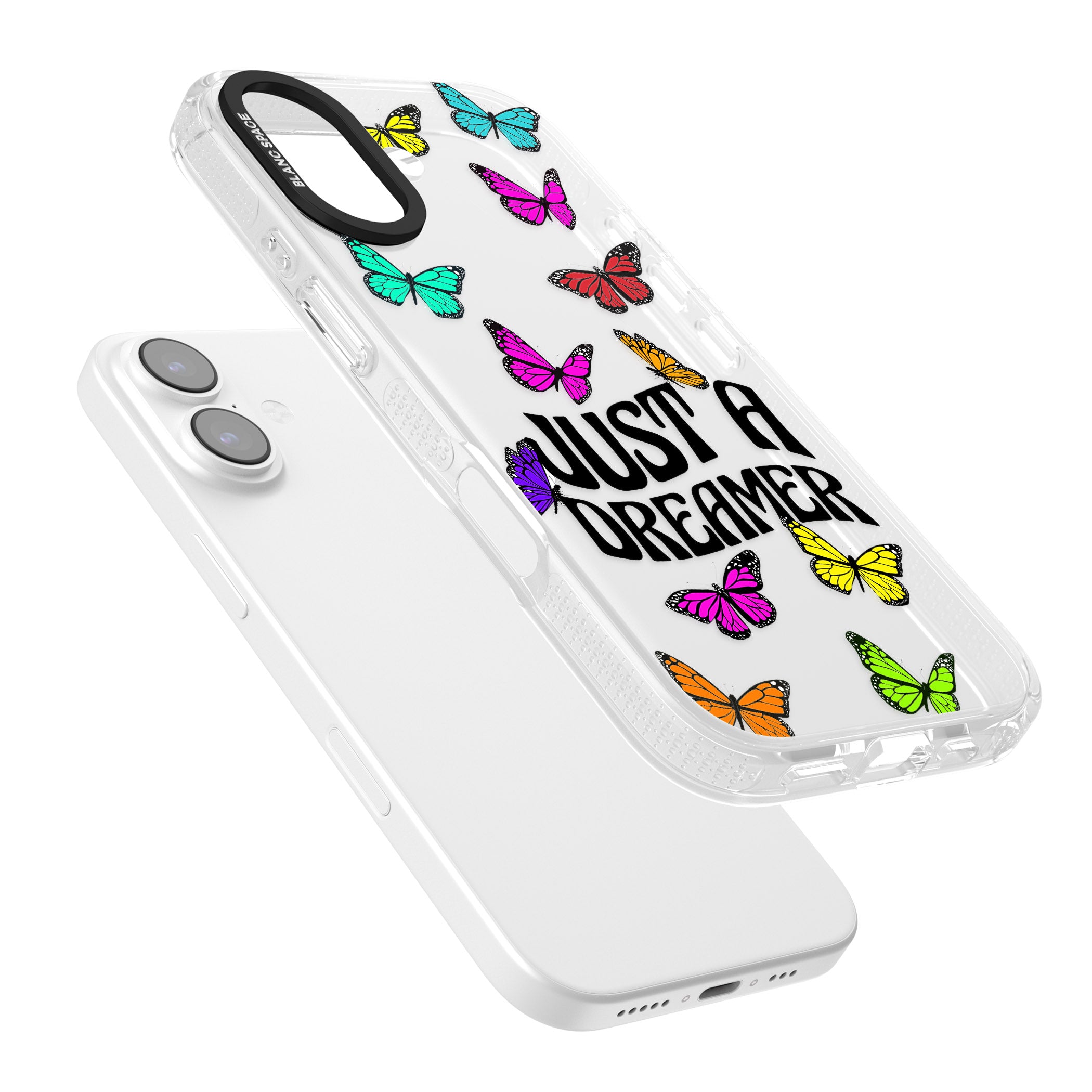 Just A Dreamer Butterfly iPhone 17 Impact Air Clear Phone Case Colours