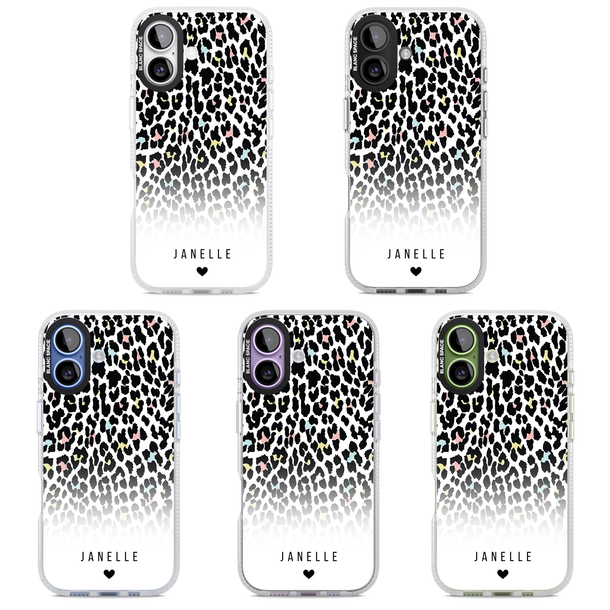 Personalised Pastel Leopard iPhone 17 Impact Air Clear Phone Case APT Impact Protection