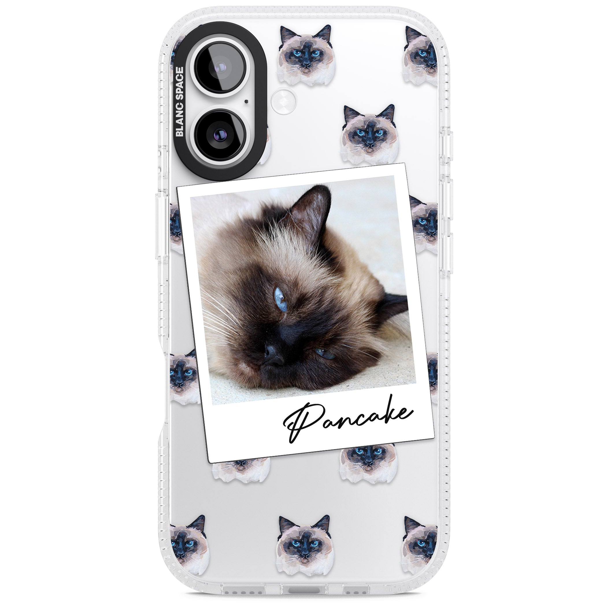Personalised Burmese Cat Photo iPhone 17 Impact Air Clear Phone Case