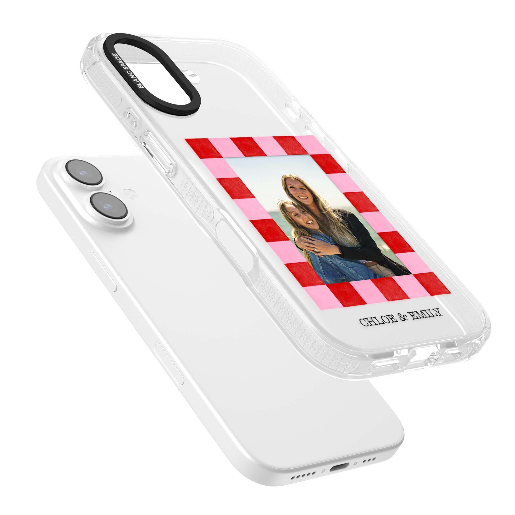 Bubblegum Check Photo for her iPhone case | Clear Case Impact Air case for iPhone 17