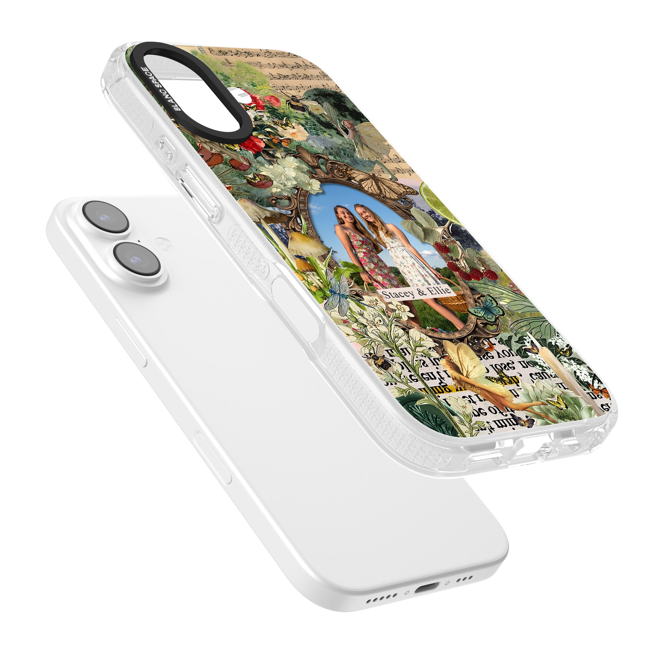 Personalised Cottage Garden Frame iPhone 17 Impact Air Clear Phone Case Colours