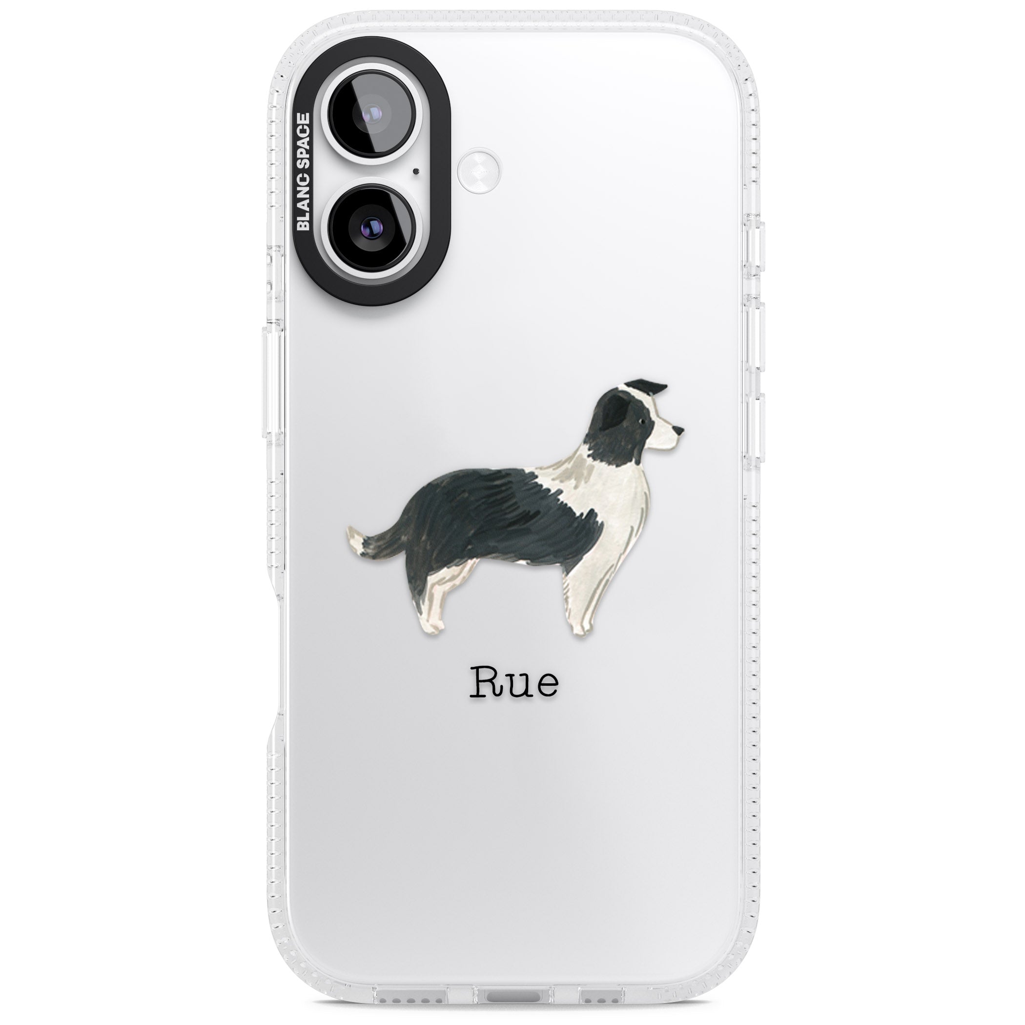 Personalised Border Collie iPhone 17 Impact Air Clear Phone Case