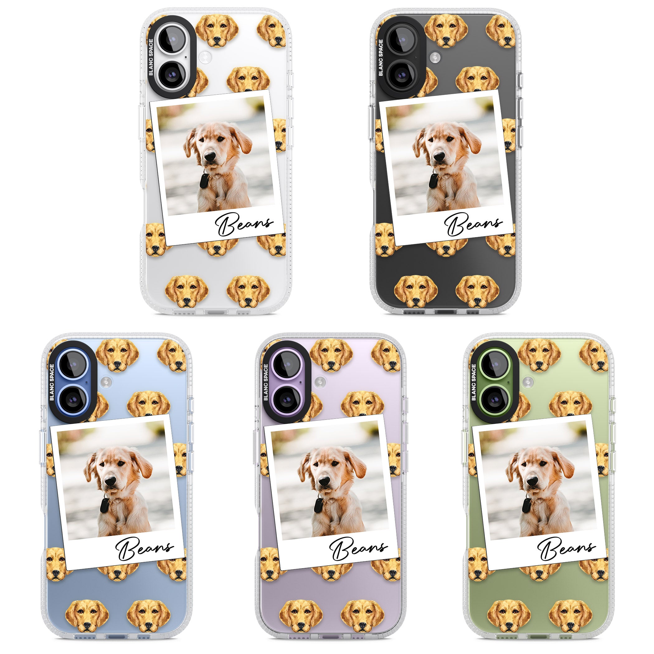 Personalised Labrador Instant Camera Photo iPhone 17 Impact Air Clear Phone Case APT Impact Protection