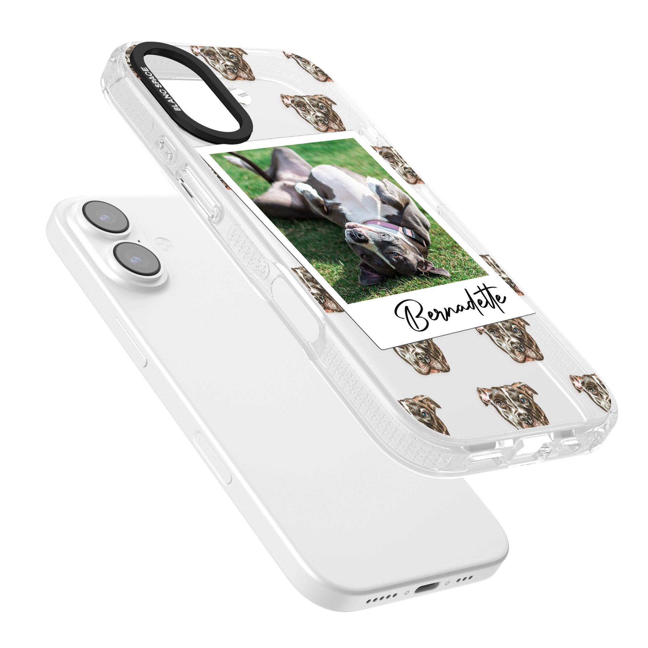 Personalised Staffordshire Bull Terrier Instant Camera Photo iPhone 17 Impact Air Clear Phone Case Colours