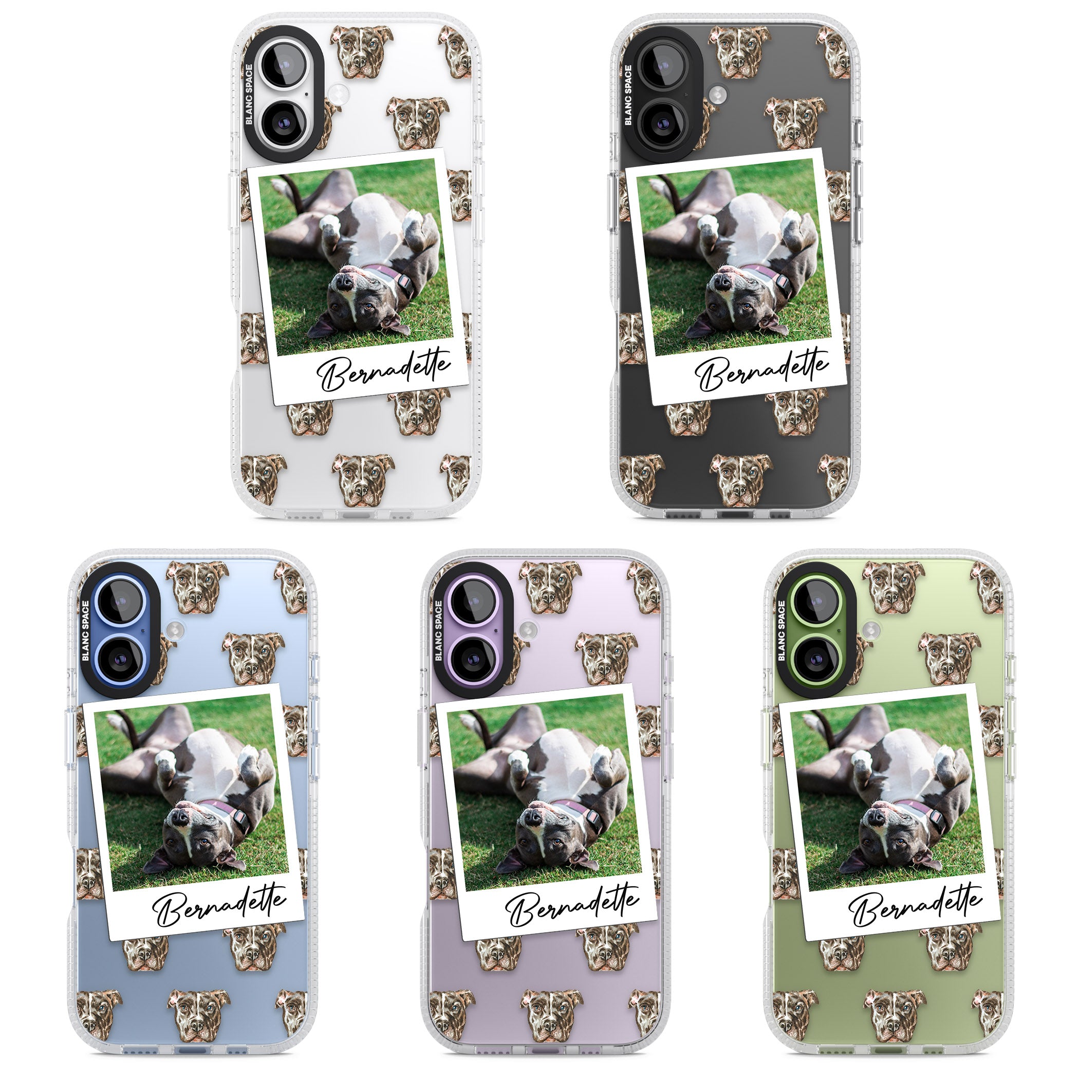 Personalised Staffordshire Bull Terrier Instant Camera Photo iPhone 17 Impact Air Clear Phone Case APT Impact Protection
