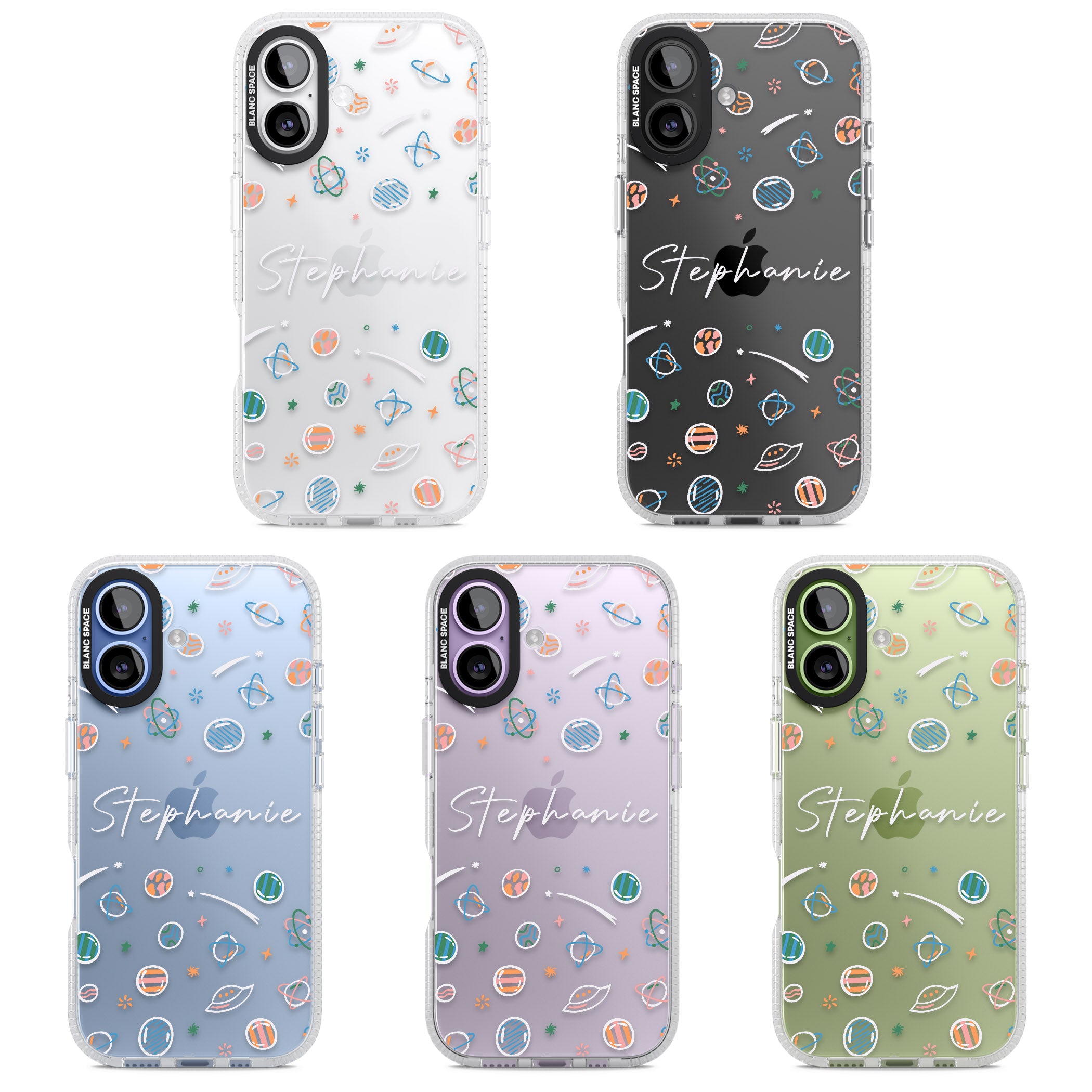 Personalised Space Pattern iPhone 17 Impact Air Clear Phone Case APT Impact Protection