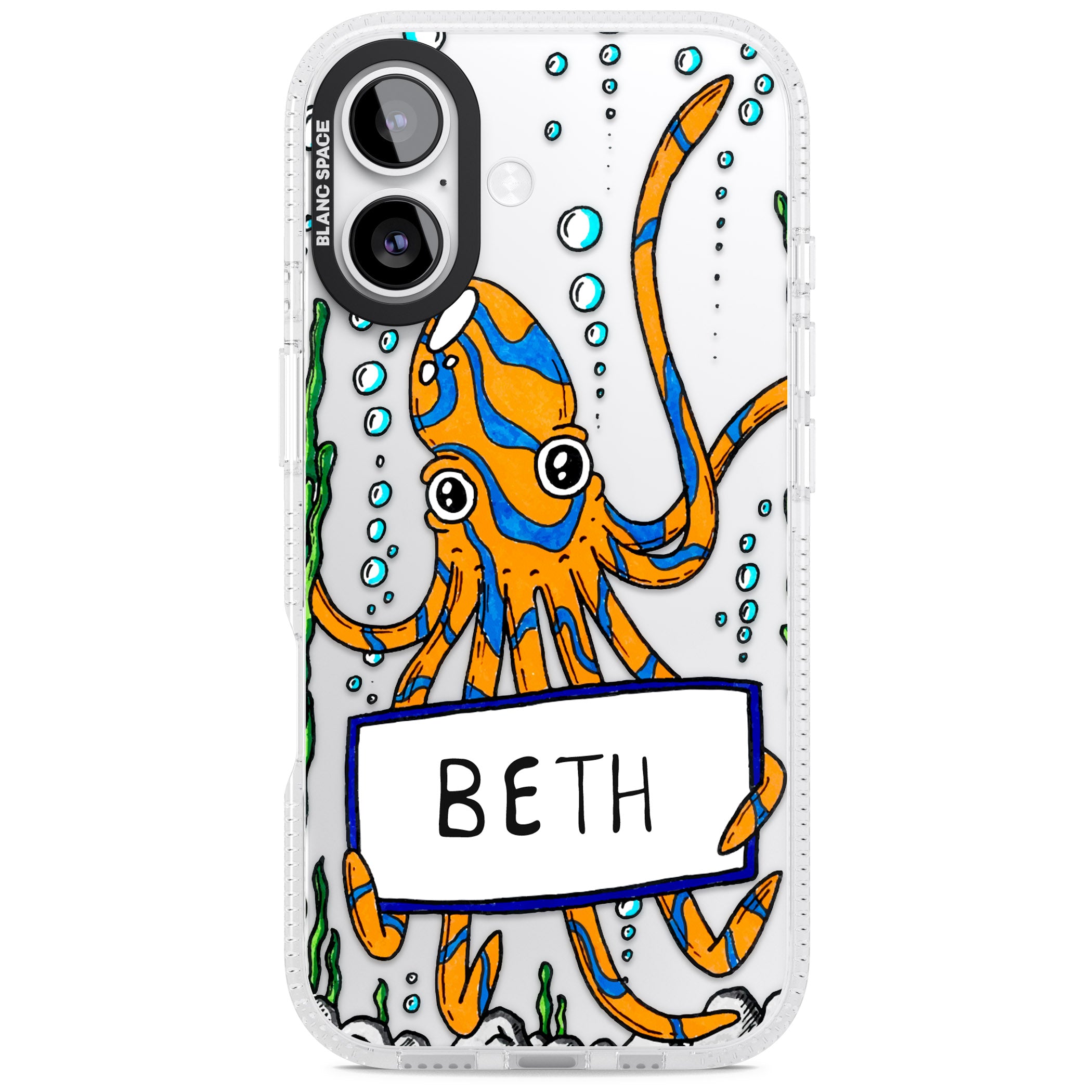 Personalised Octo iPhone 17 Impact Air Clear Phone Case