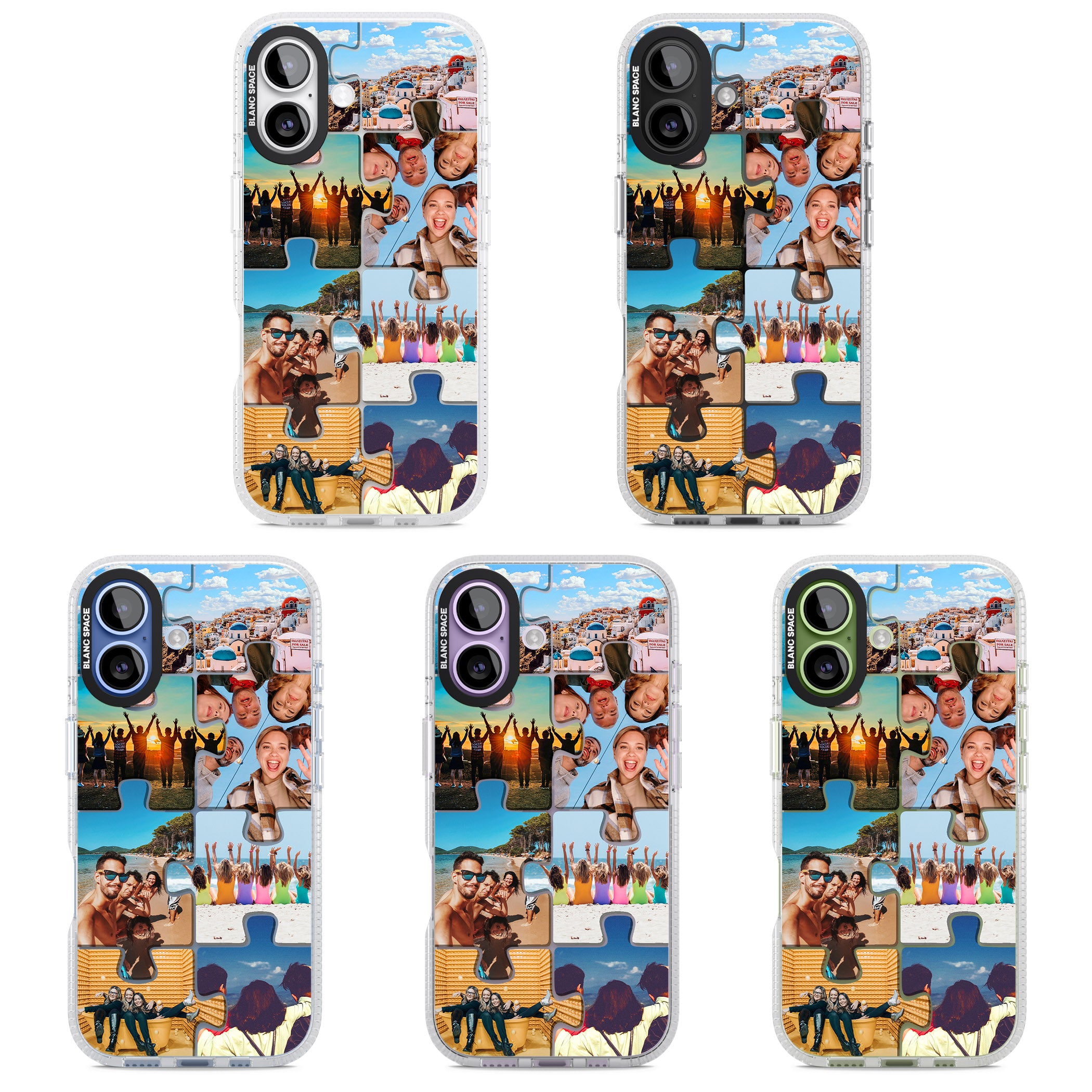 Personalised Jigsaw Photo Grid iPhone 17 Impact Air Clear Phone Case APT Impact Protection
