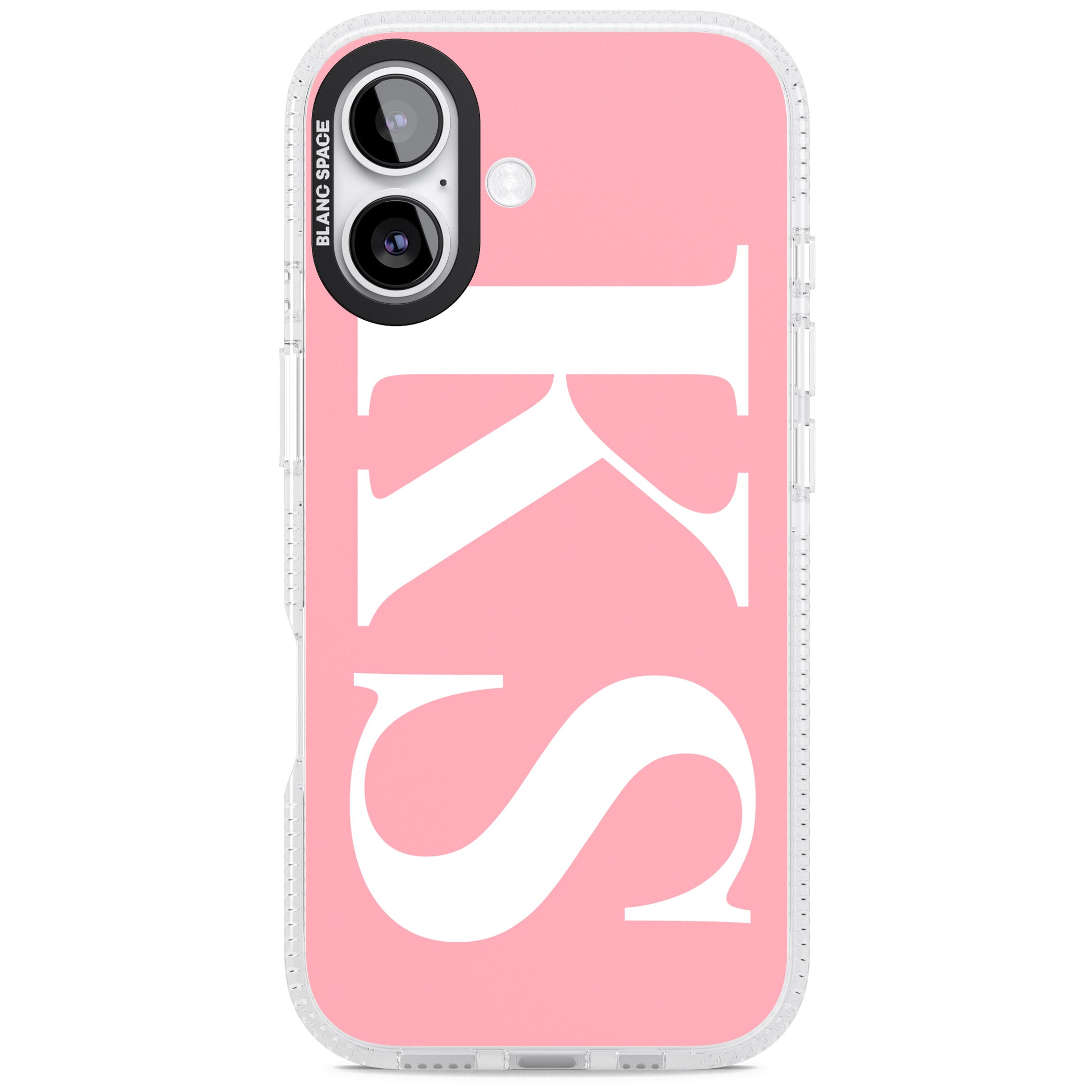 Personalised White & Pink Letters iPhone 17 Impact Air Clear Phone Case
