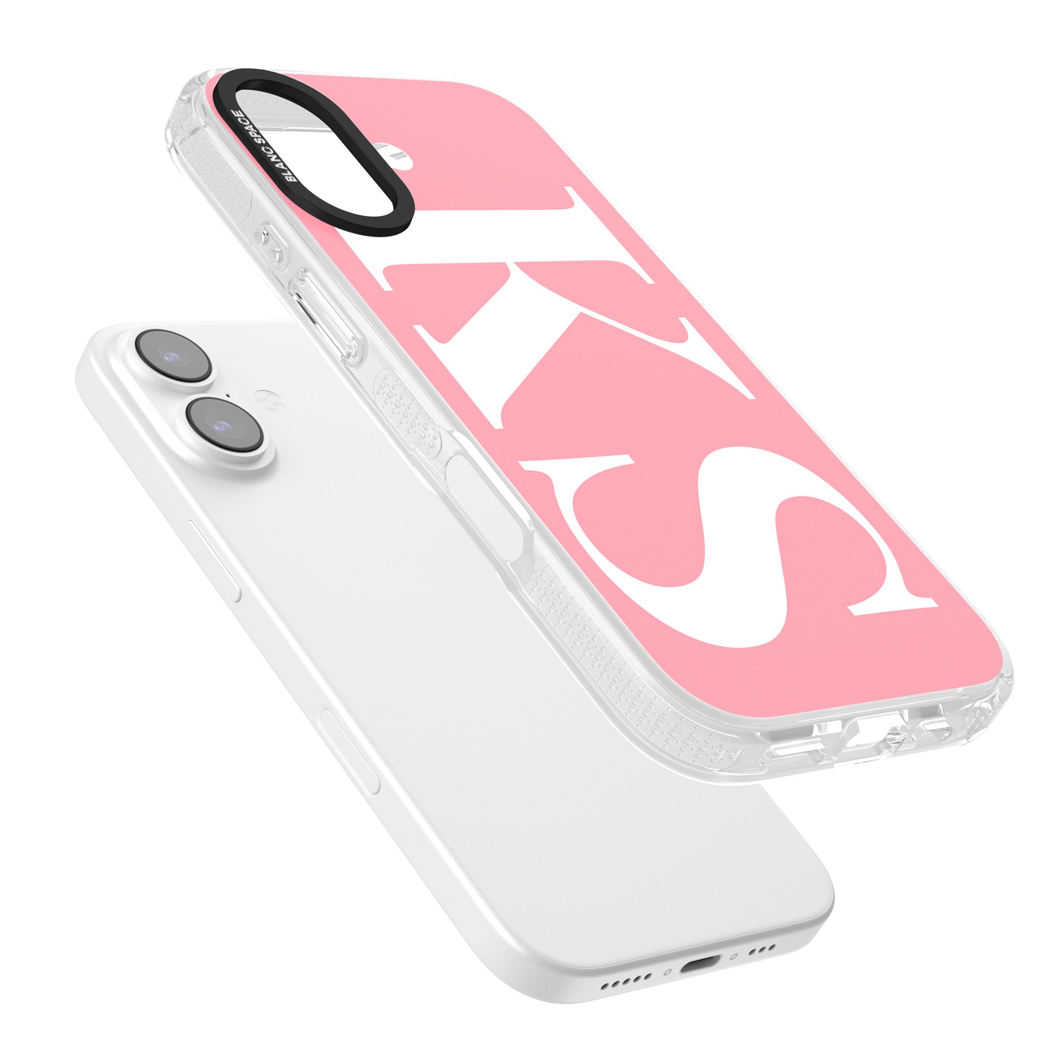 Personalised White & Pink Letters iPhone 17 Impact Air Clear Phone Case Colours