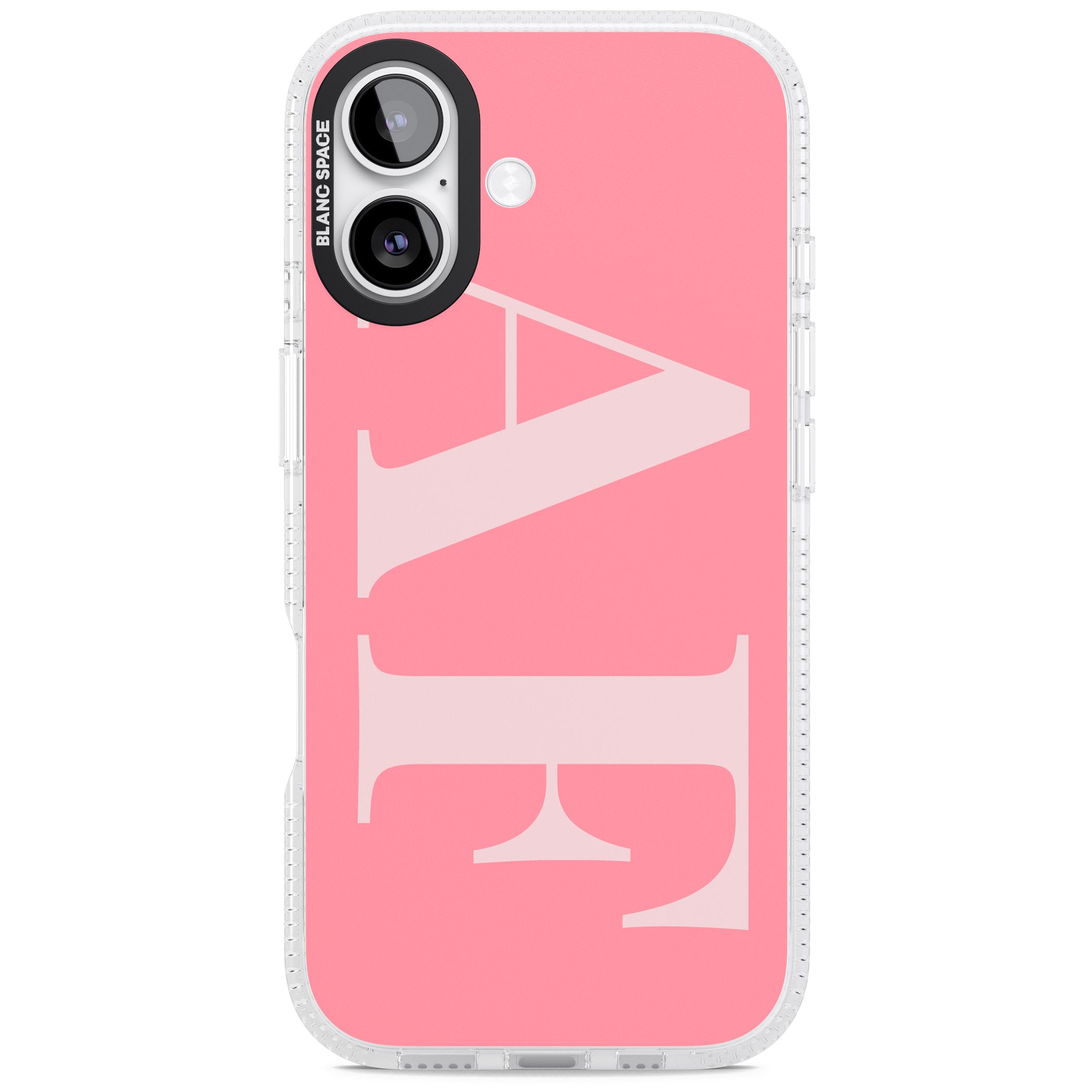 Personalised Light & Dark Pink Green Letters iPhone 17 Impact Air Clear Phone Case