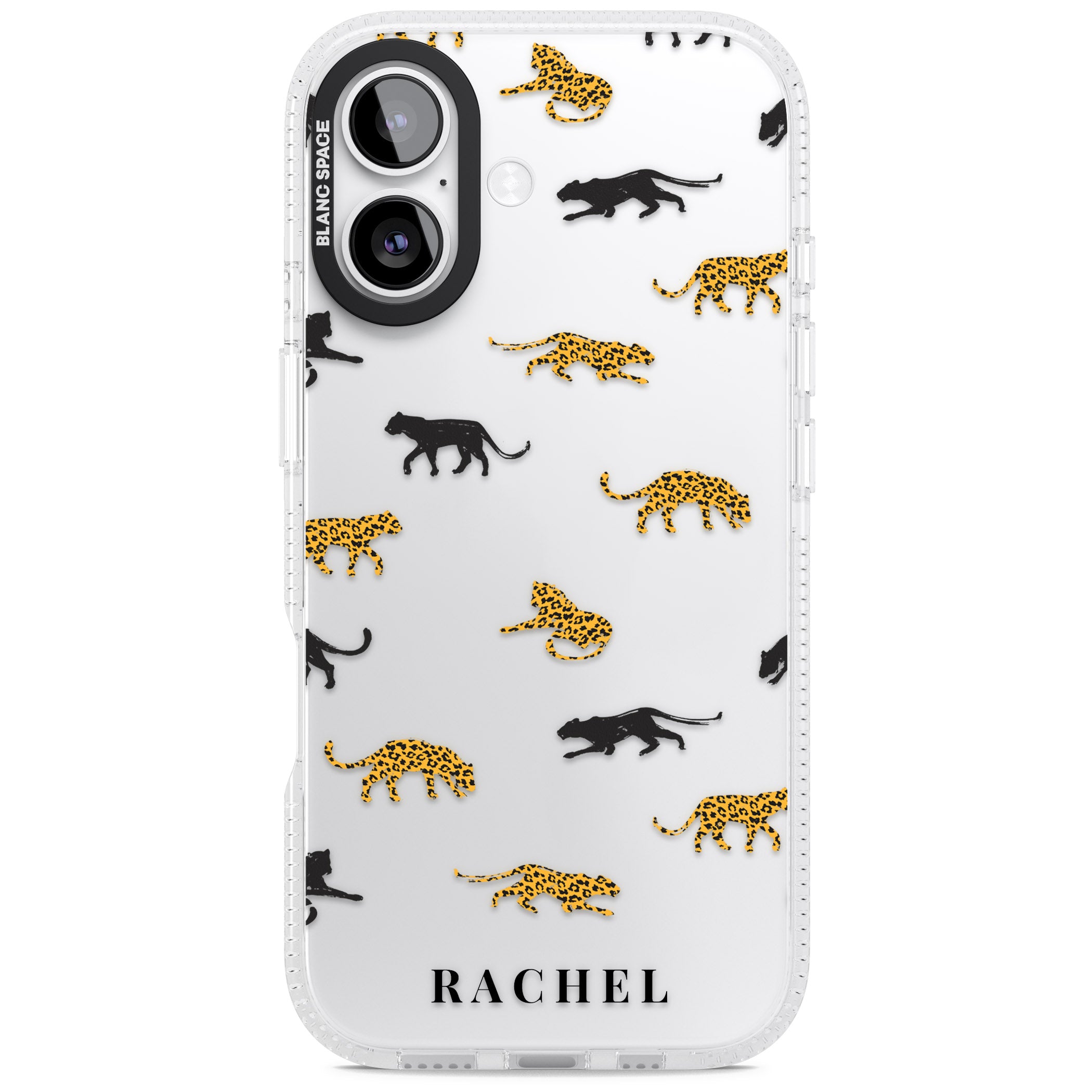 Personalised Jaguar Pattern iPhone 17 Impact Air Clear Phone Case