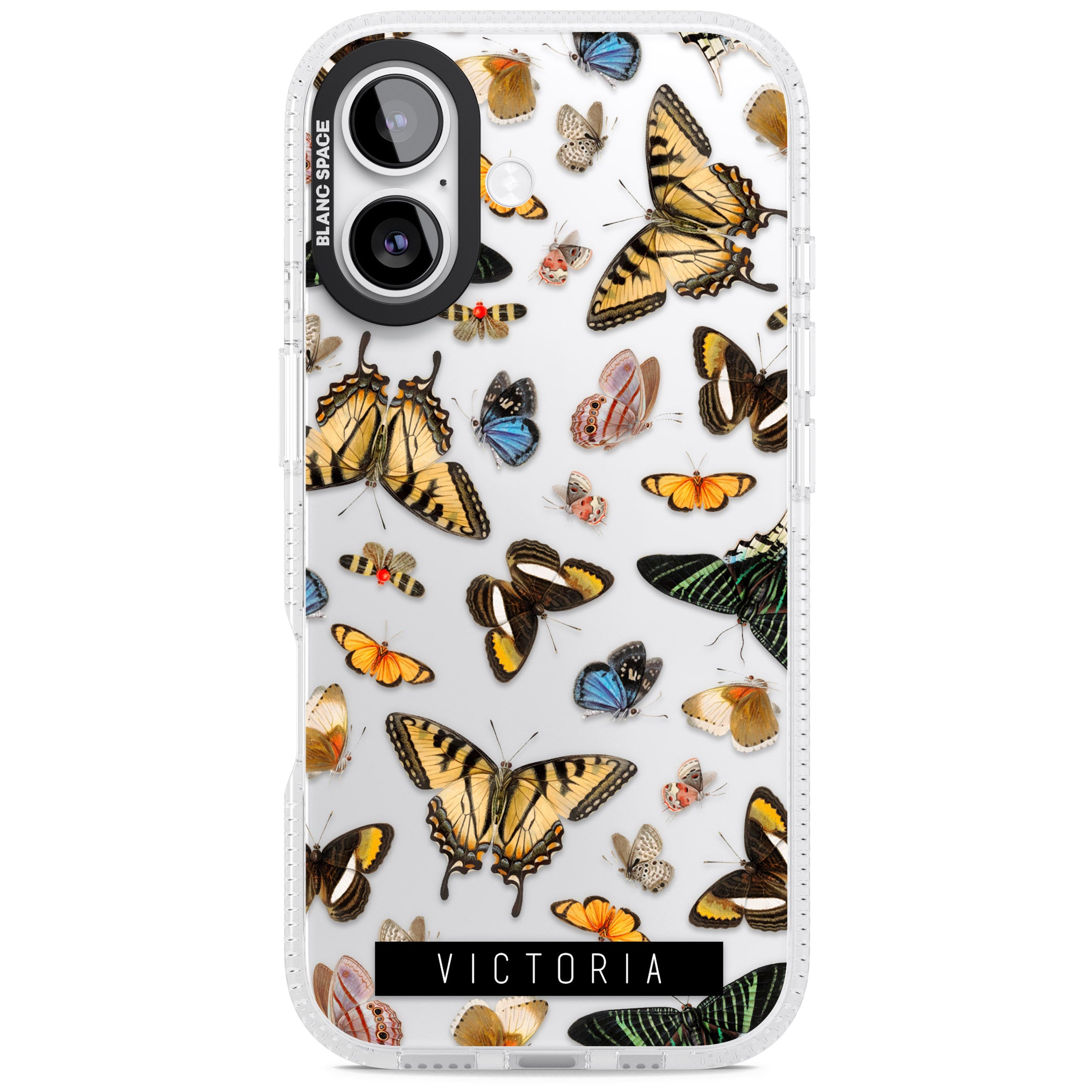Personalised Butterfly Archive iPhone 17 Impact Air Clear Phone Case