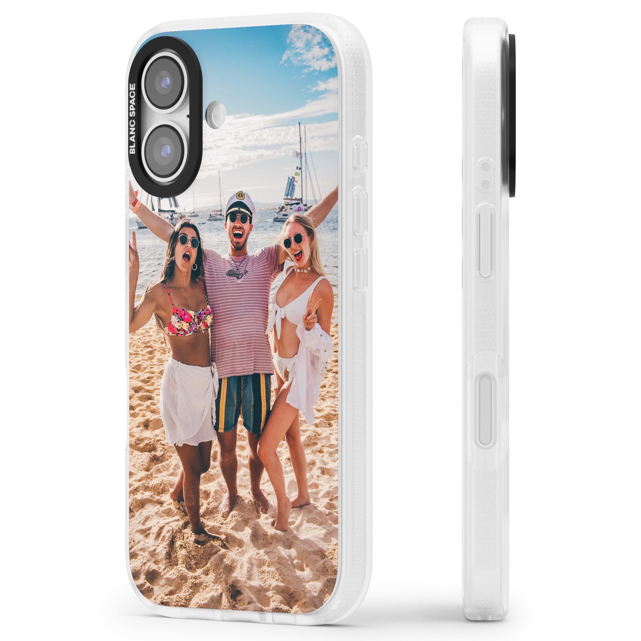Personalised Photo iPhone 17 Impact Air Clear Phone Case Side Profile