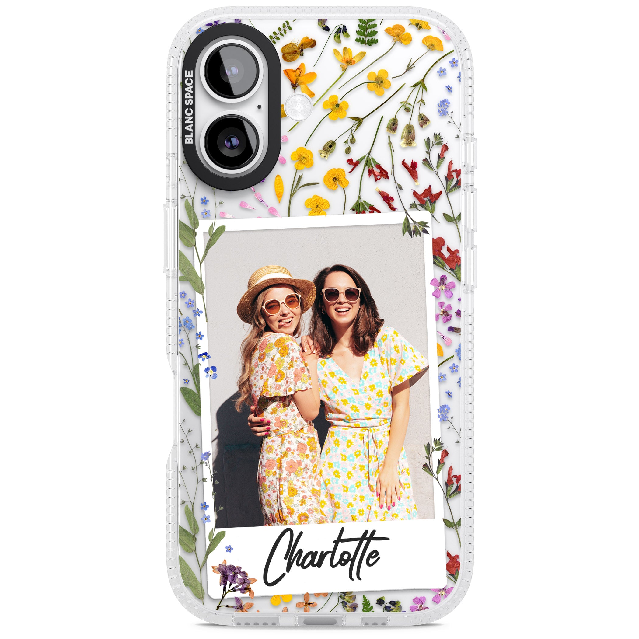 Personalised Wildflower Instant Photo iPhone 17 Impact Air Clear Phone Case