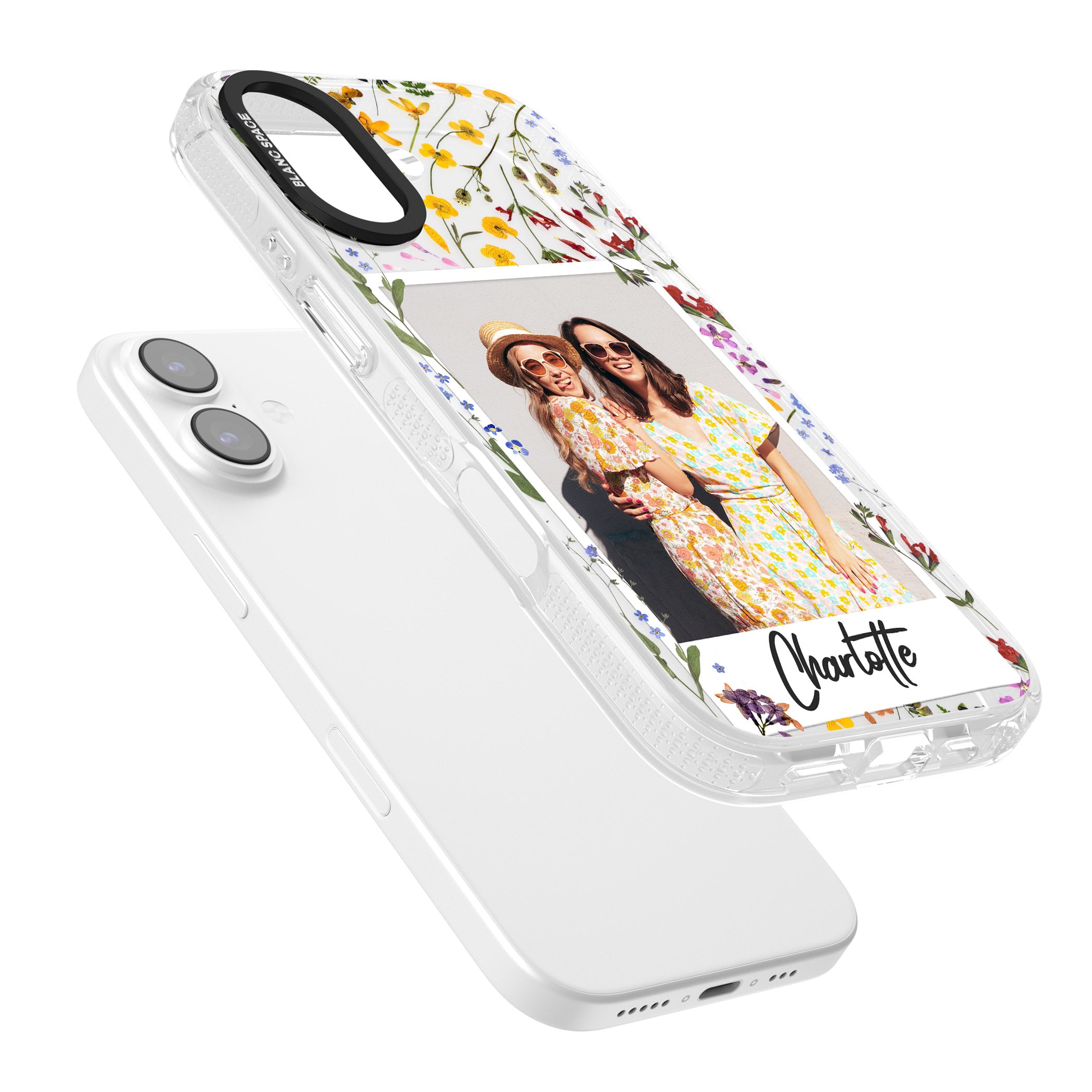 Personalised Wildflower Instant Photo iPhone 17 Impact Air Clear Phone Case Colours