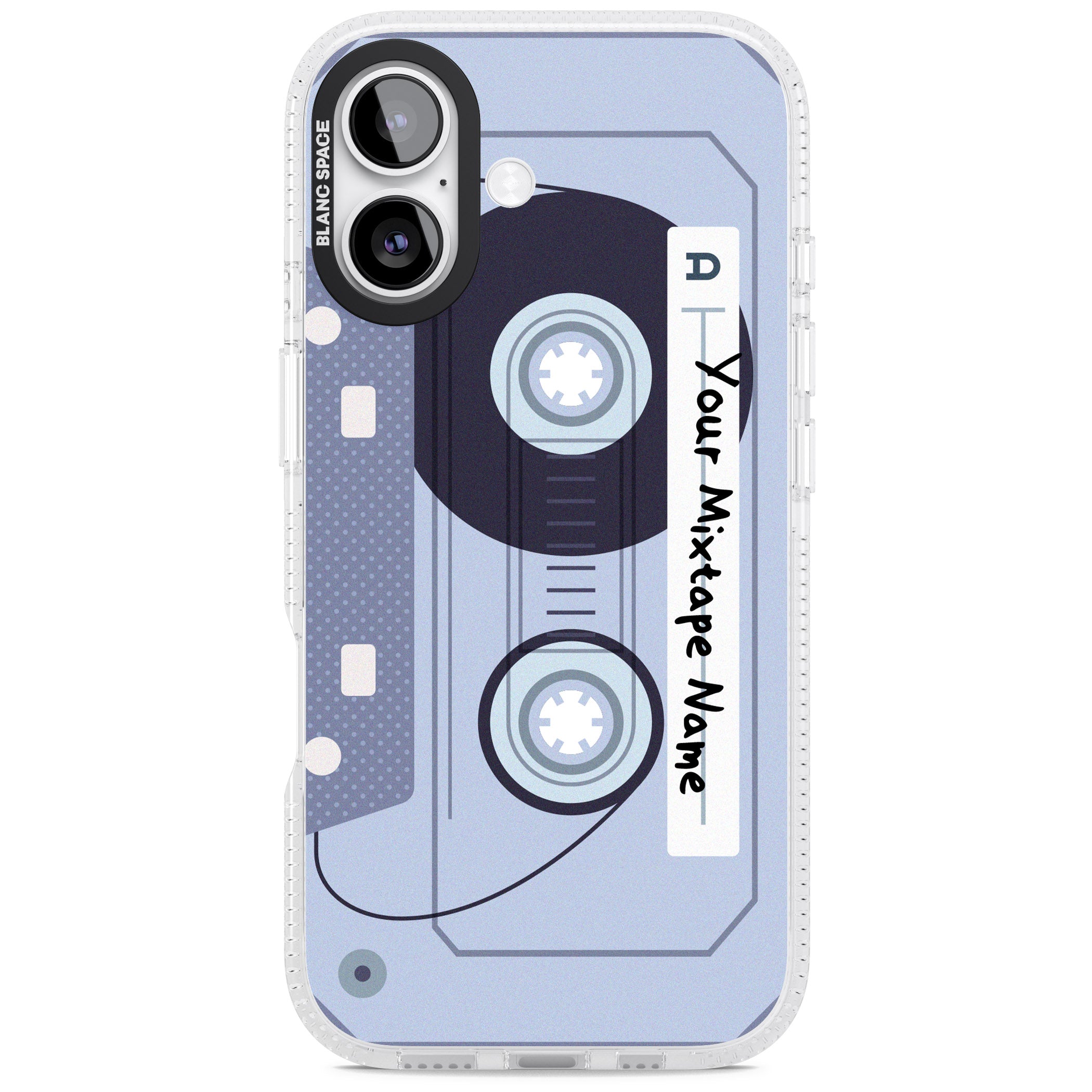 Personalised Retro Mixtape Industrial iPhone 17 Impact Air Clear Phone Case