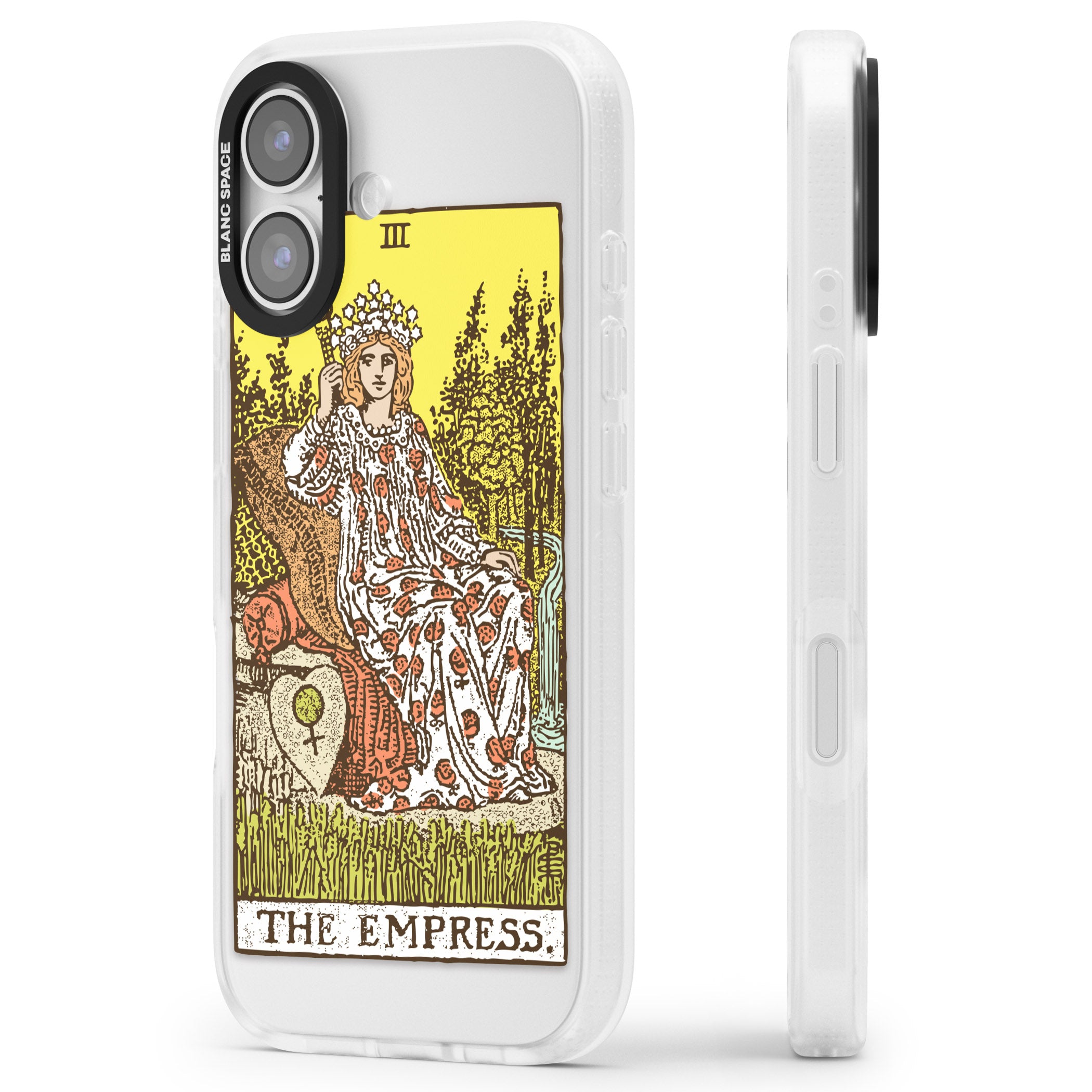 Personalised The Empress Tarot Card (Color) iPhone 17 Impact Air Clear Phone Case Side Profile