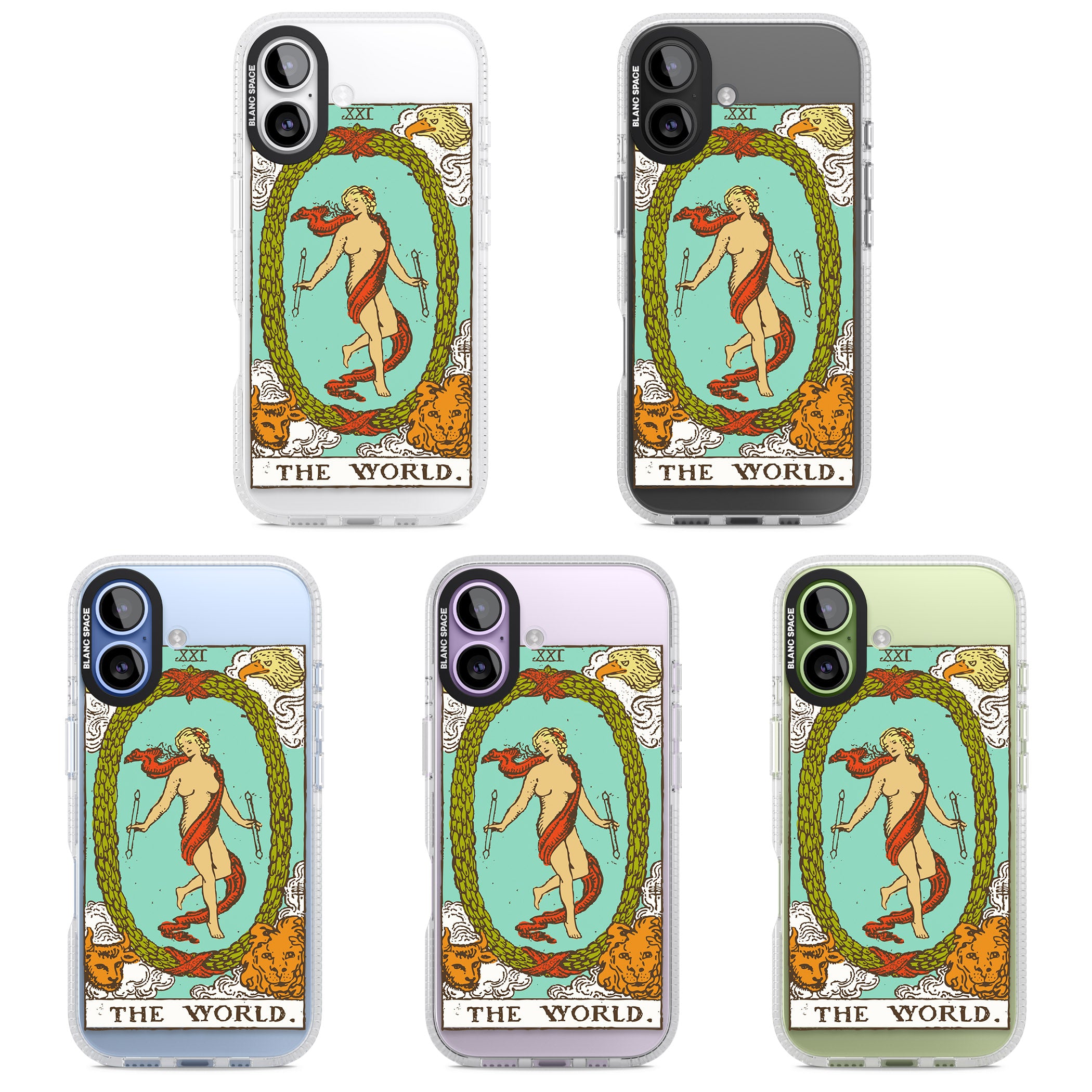 Personalised The World Tarot Card (Color) iPhone 17 Impact Air Clear Phone Case APT Impact Protection