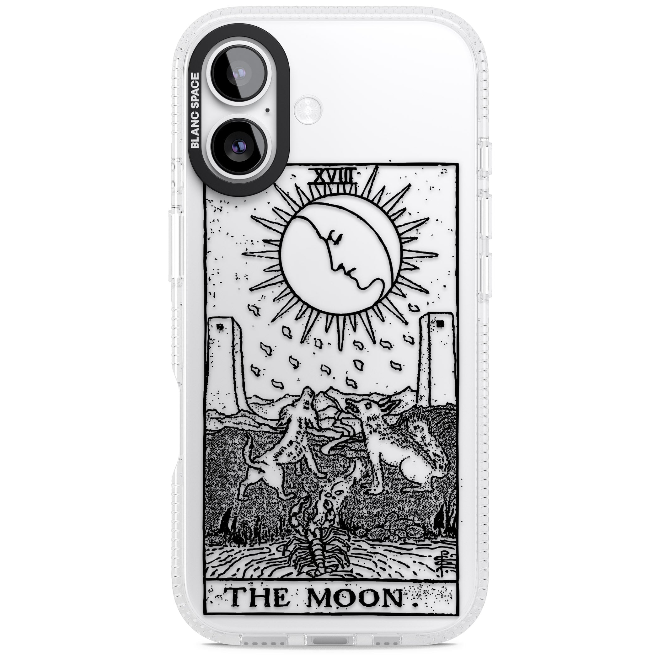 Personalised The Moon Tarot Card (Clear) iPhone 17 Impact Air Clear Phone Case