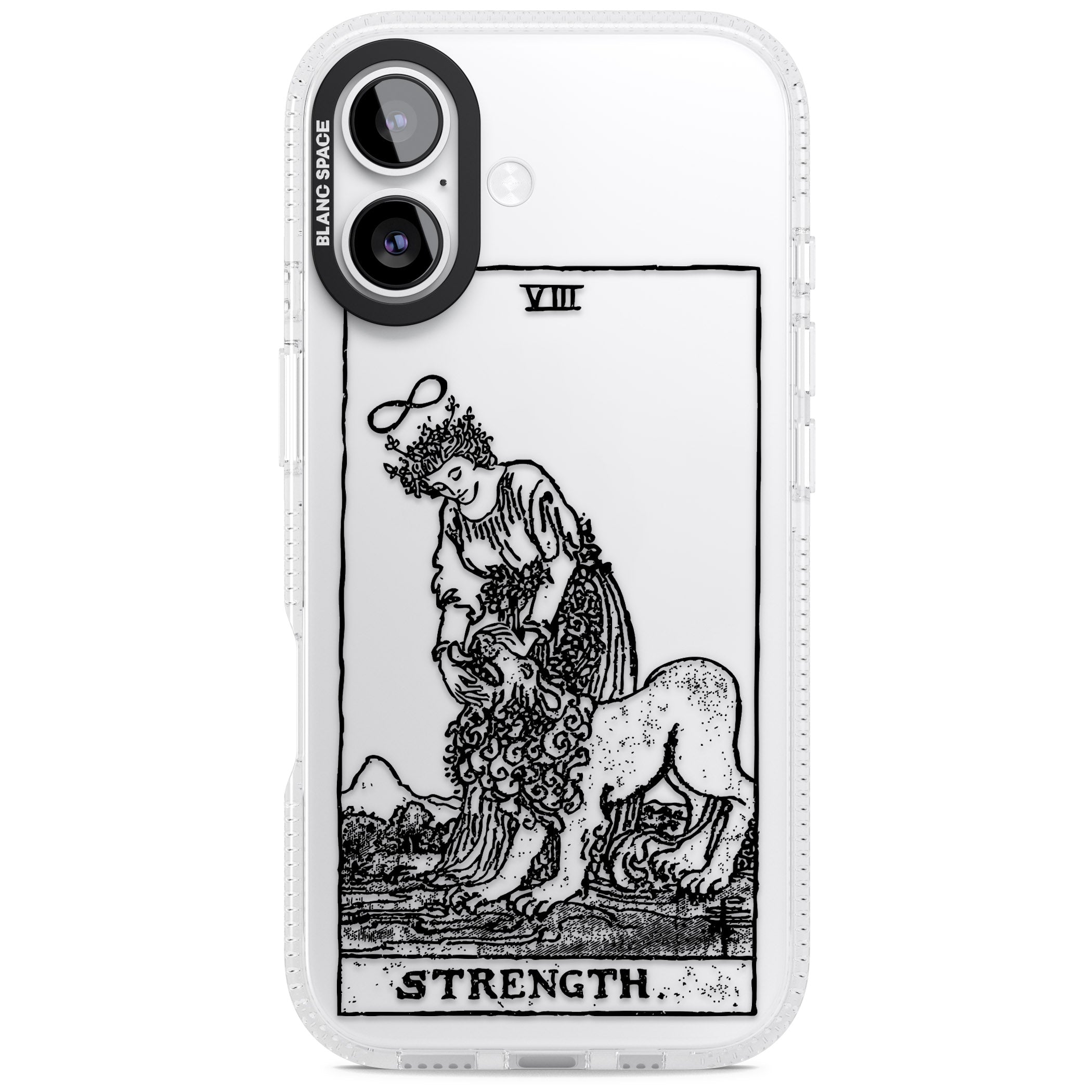 Personalised Strength Tarot Card (Clear) iPhone 17 Impact Air Clear Phone Case