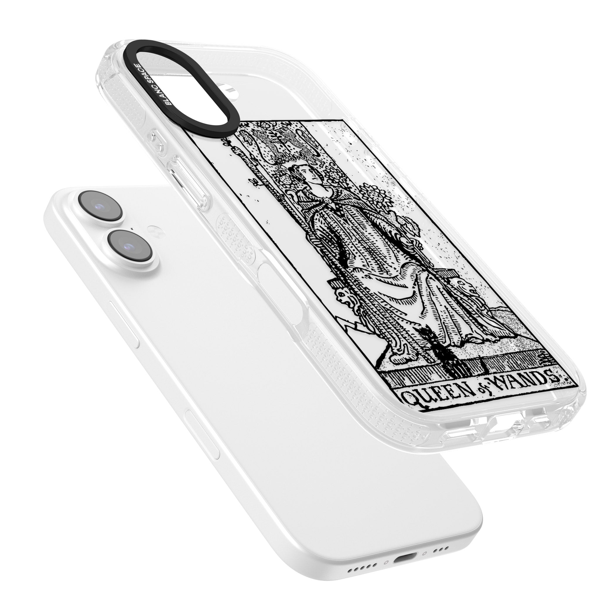 Personalised Queen Of Wands Tarot Card (Clear) iPhone 17 Impact Air Clear Phone Case Colours