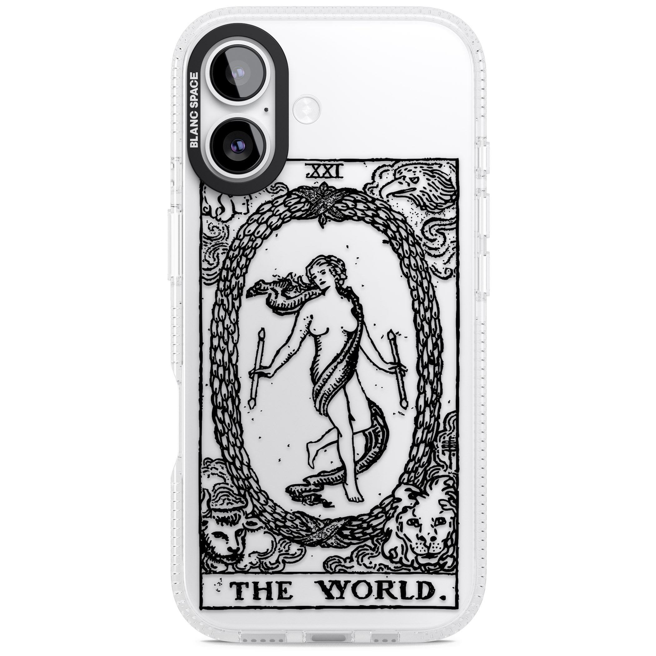 Personalised The World Tarot Card (Clear) iPhone 17 Impact Air Clear Phone Case