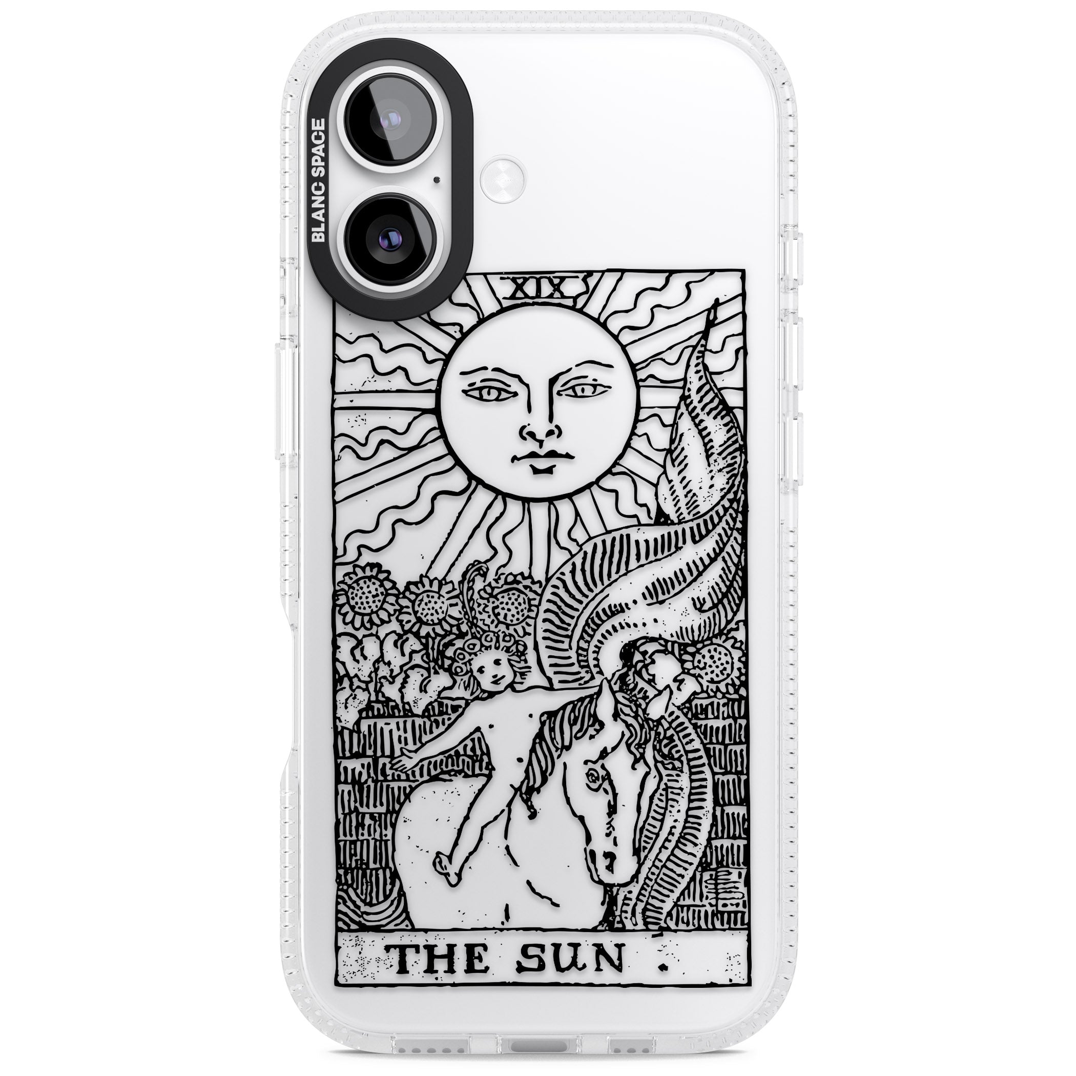 Personalised The Sun Tarot Card (Clear) iPhone 17 Impact Air Clear Phone Case