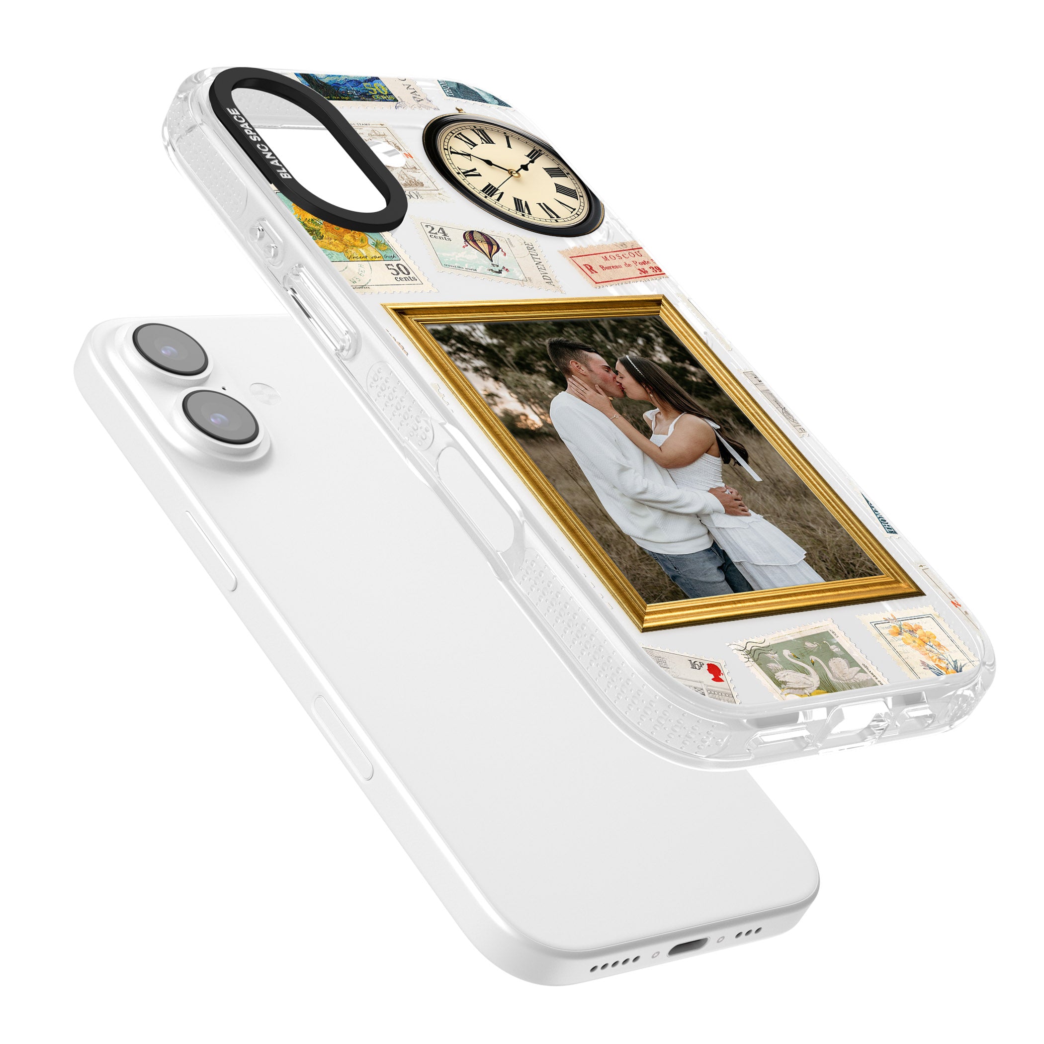 Personalised Vintage Photo Frame Collage iPhone 17 Impact Air Clear Phone Case Colours