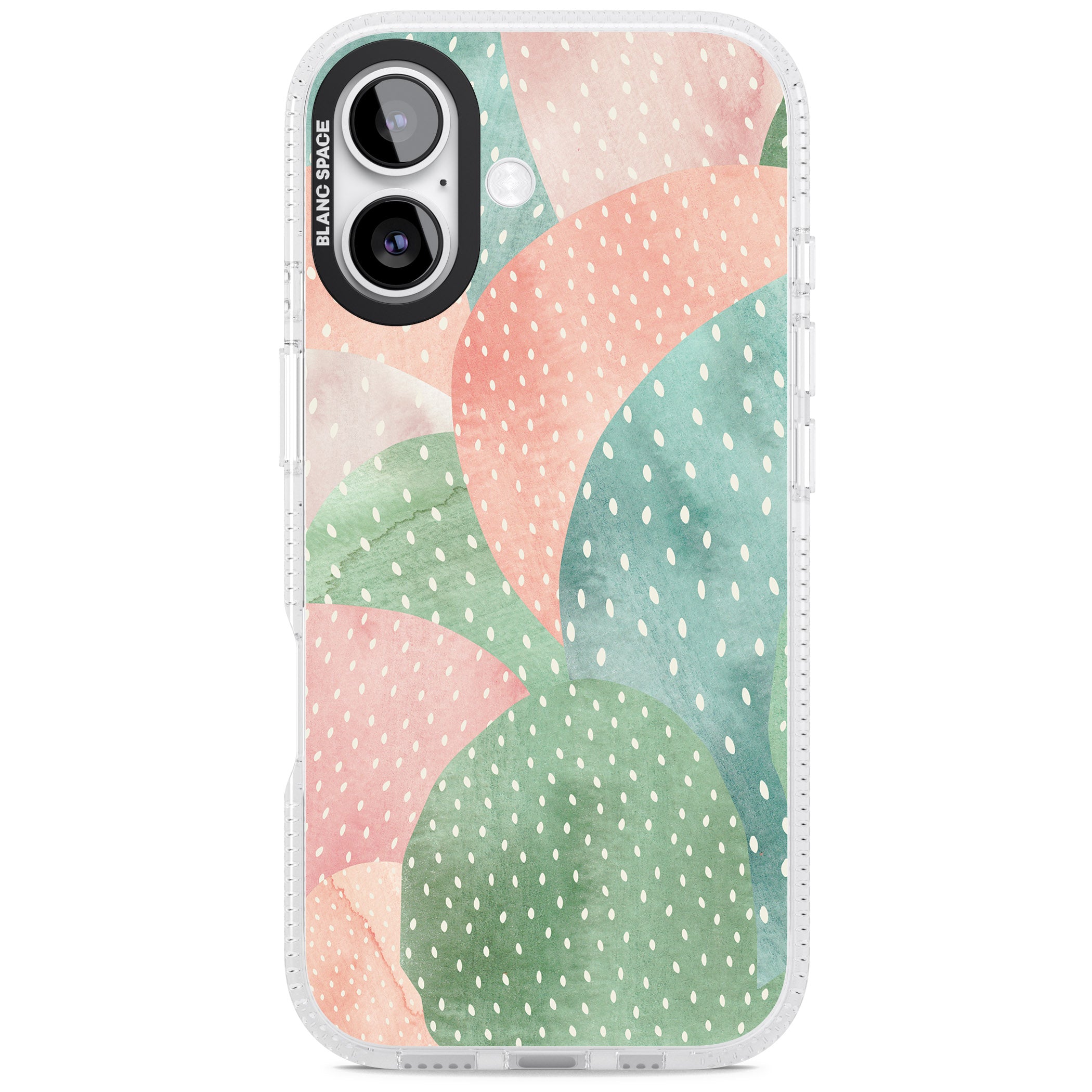 Pastel Cacti Pattern iPhone 17 Impact Air Clear Phone Case
