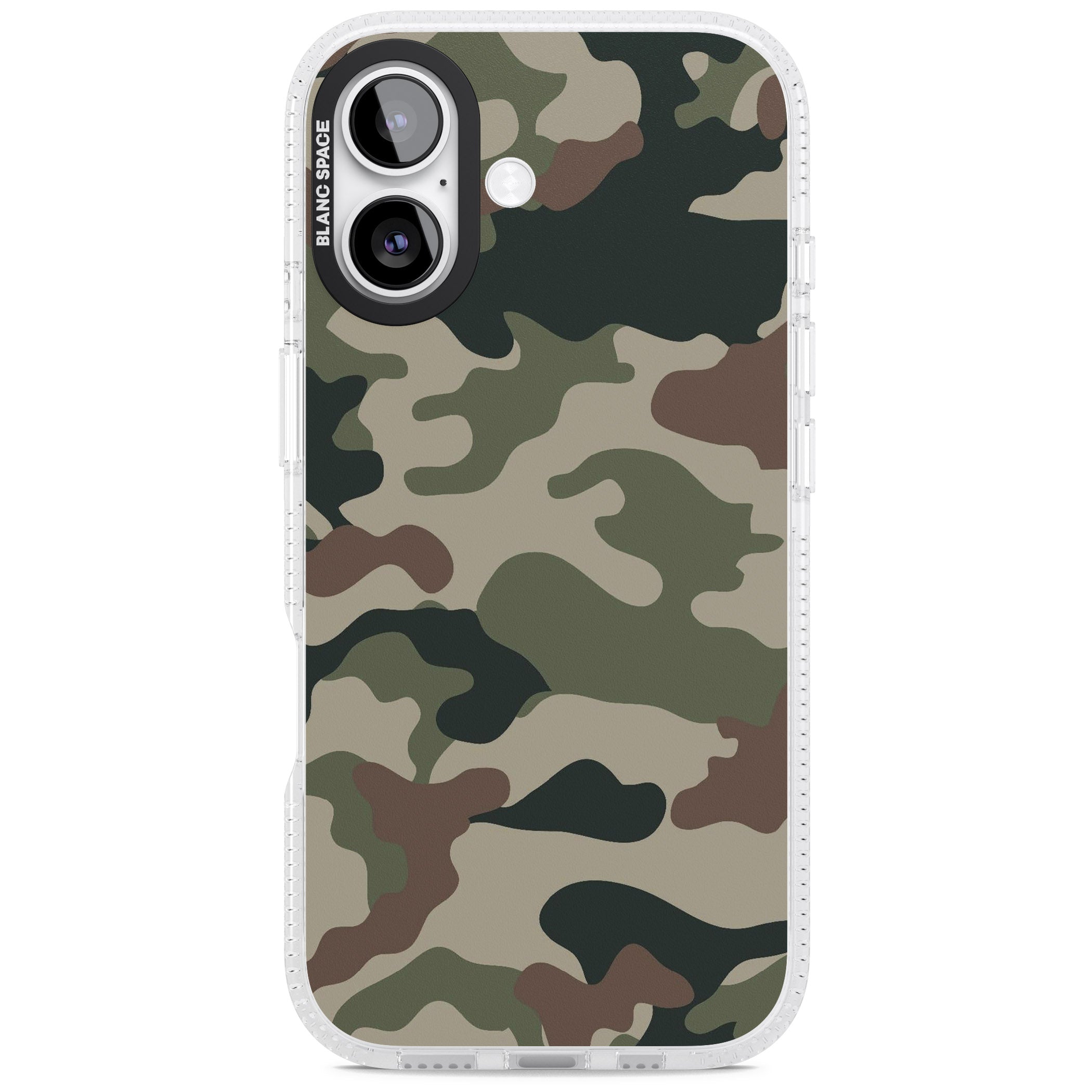 Woodland British Camo iPhone 17 Impact Air Clear Phone Case