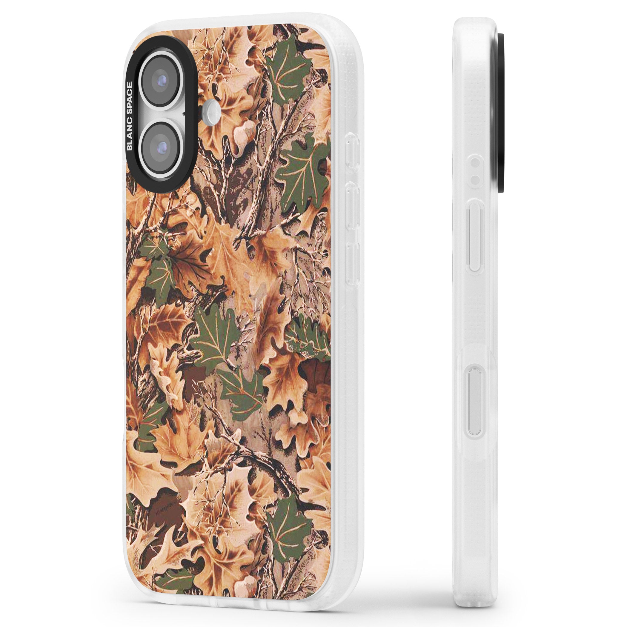 Realtree Camo iPhone 17 Impact Air Clear Phone Case Side Profile