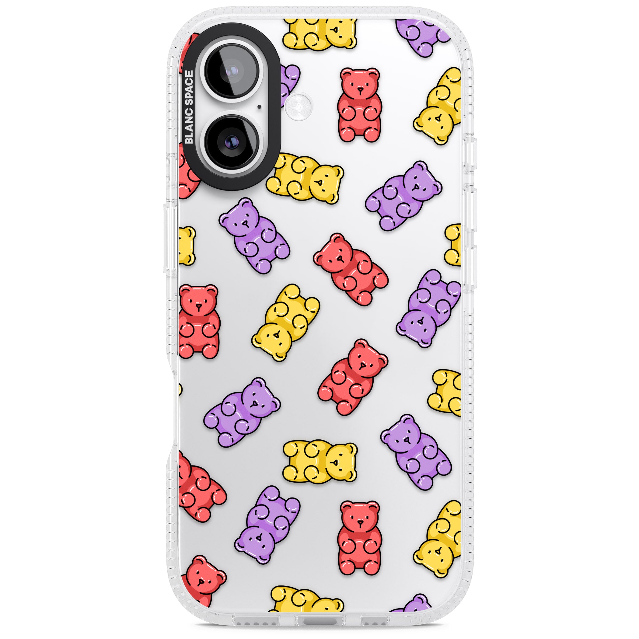 Gummy Bear Pattern iPhone 17 Impact Air Clear Phone Case