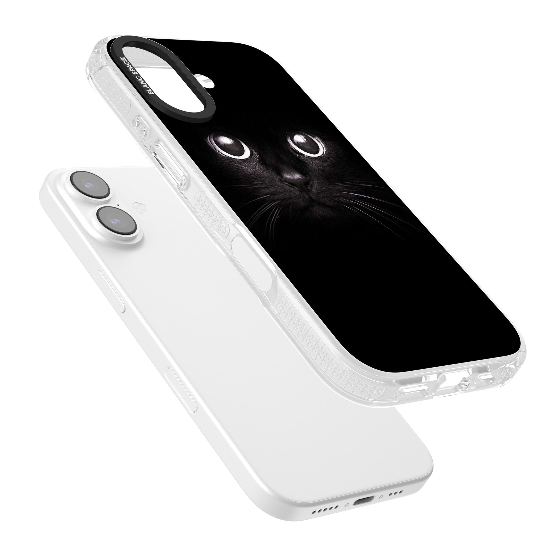 Black Cat iPhone 17 Impact Air Clear Phone Case Colours