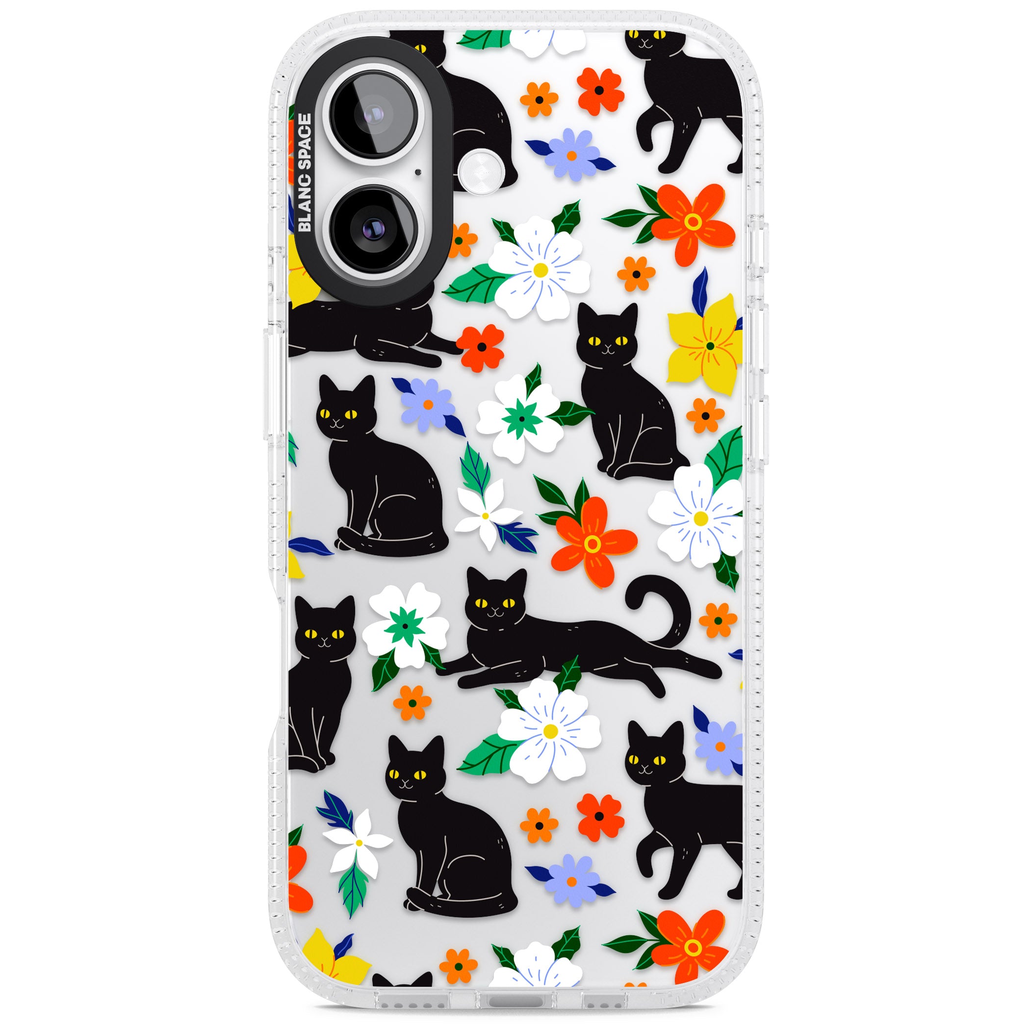 Cats Flowers iPhone 17 Impact Air Clear Phone Case