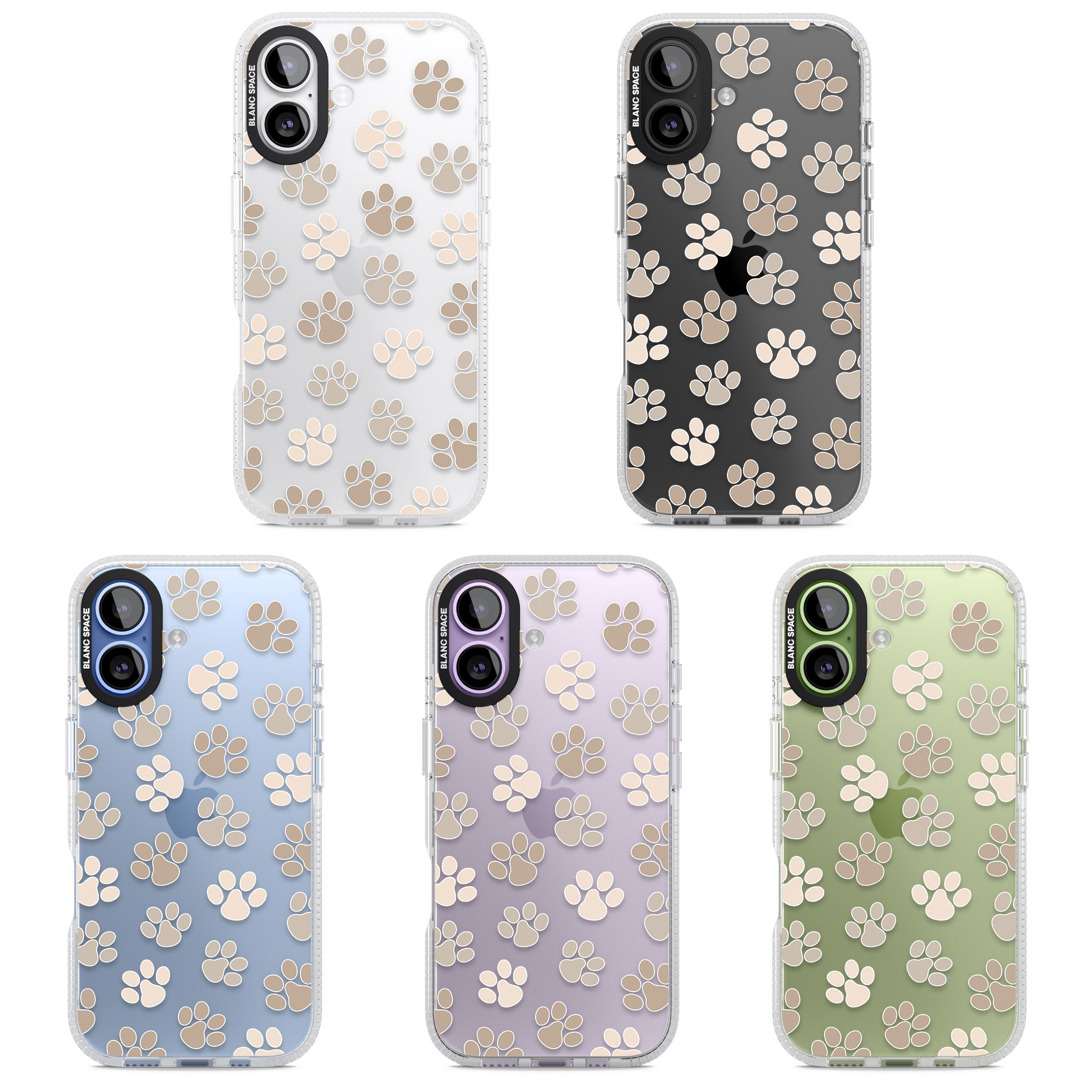 Paw Prints iPhone 17 Impact Air Clear Phone Case APT Impact Protection