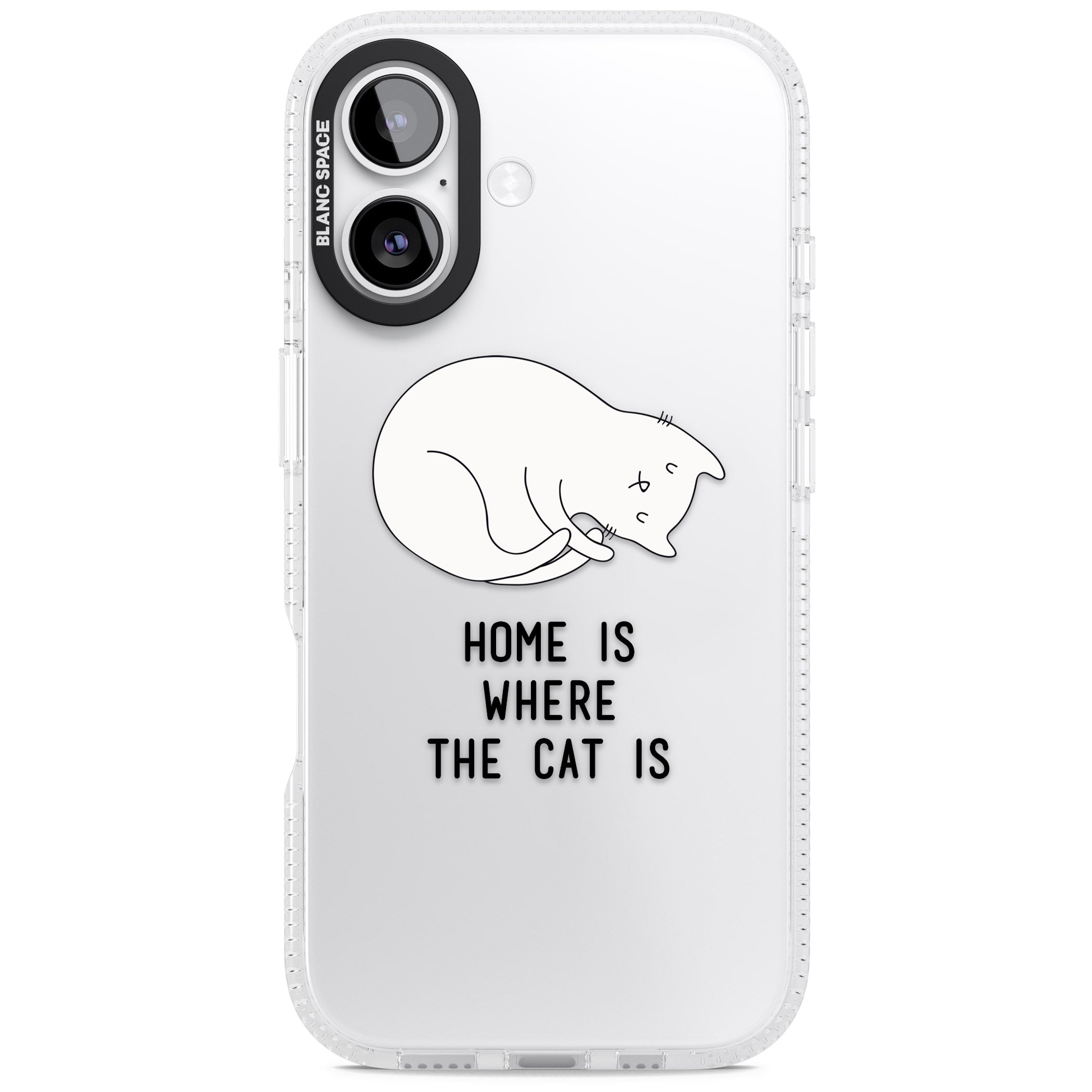 Home Is Where The Cat Is iPhone 17 Impact Air Clear Phone Case