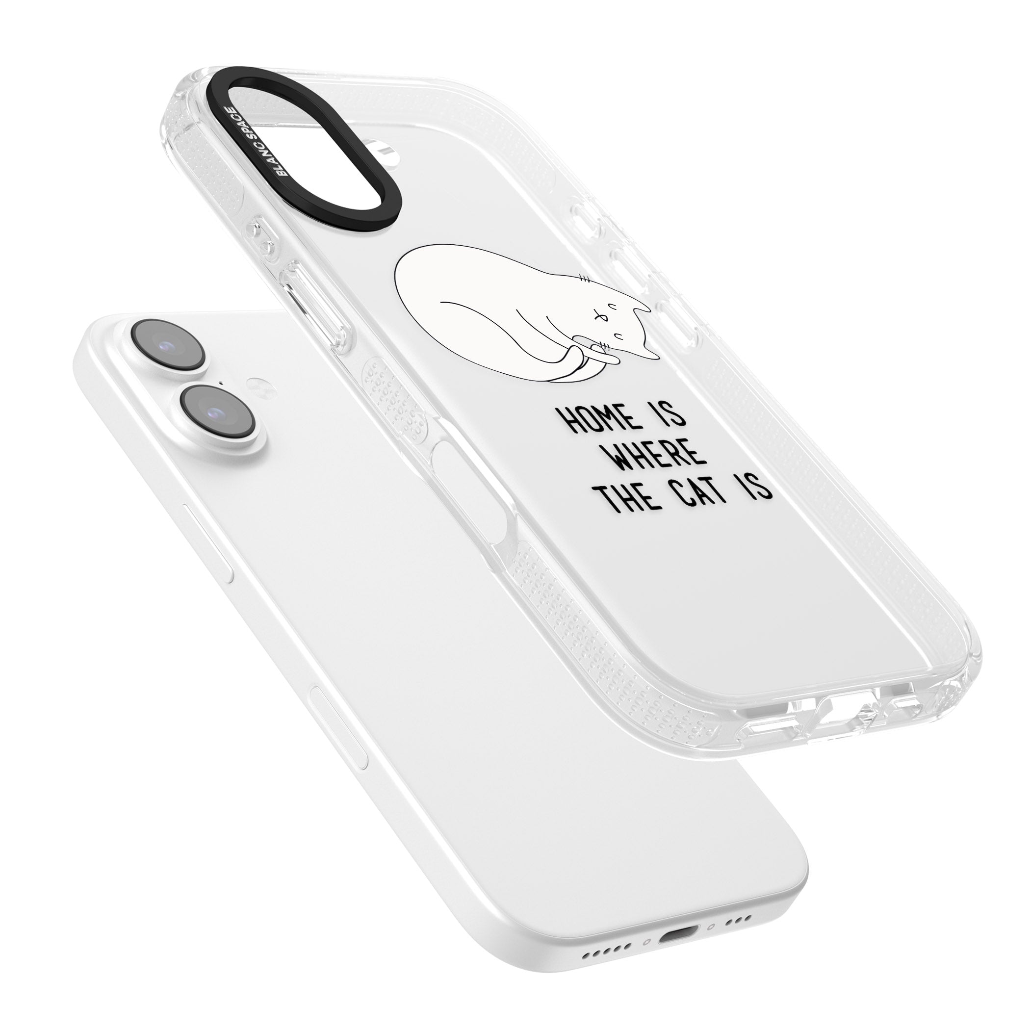 Home Is Where The Cat Is iPhone 17 Impact Air Clear Phone Case Colours