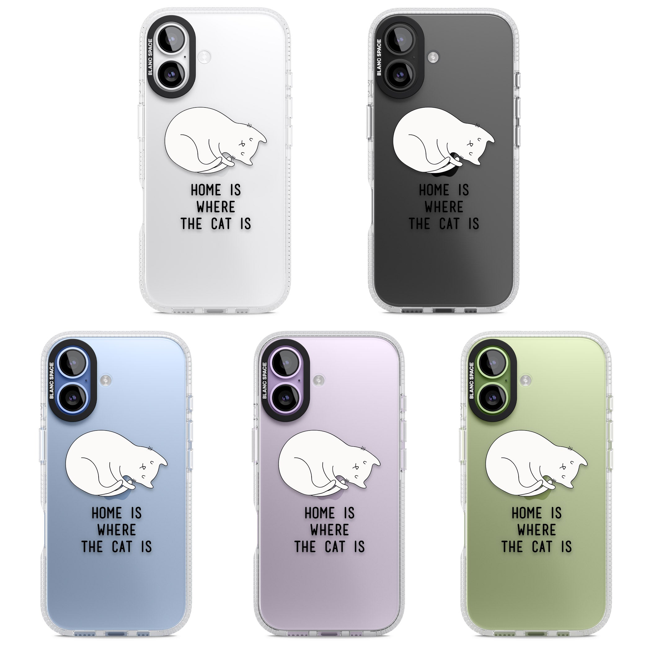 Home Is Where The Cat Is iPhone 17 Impact Air Clear Phone Case APT Impact Protection