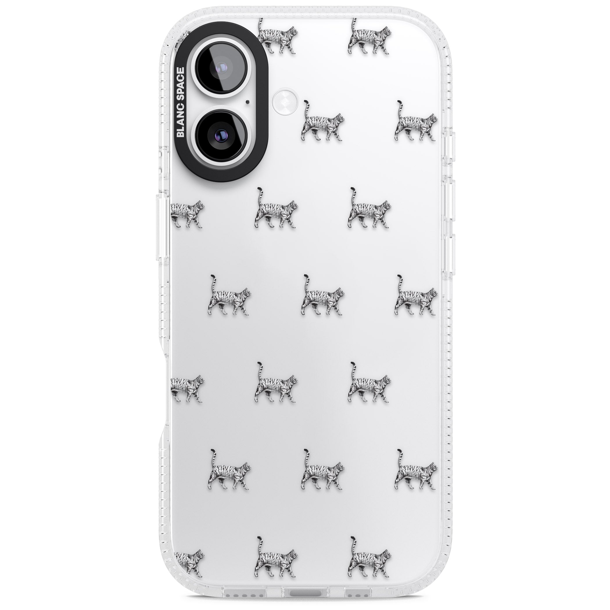 British Shorthair Cat Pattern iPhone 17 Impact Air Clear Phone Case