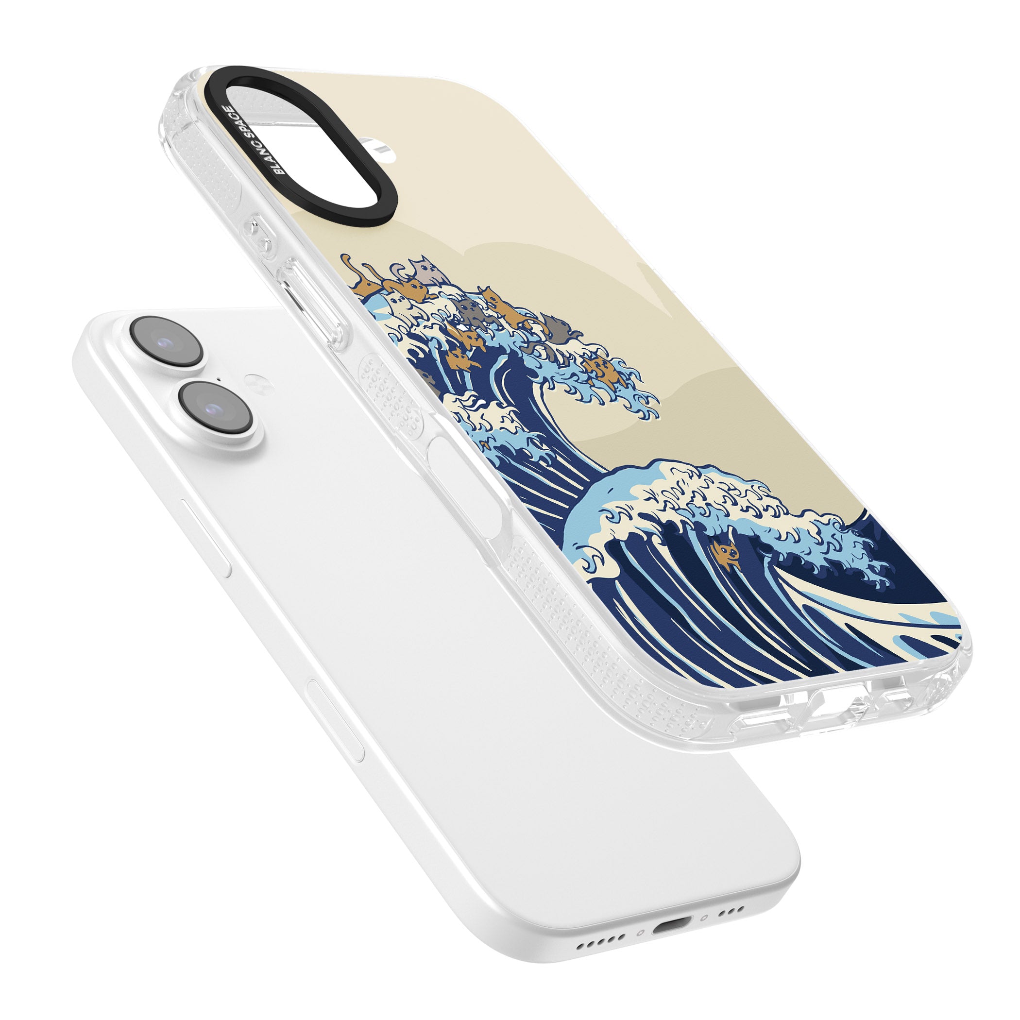 The Great Cat Wave iPhone 17 Impact Air Clear Phone Case Colours