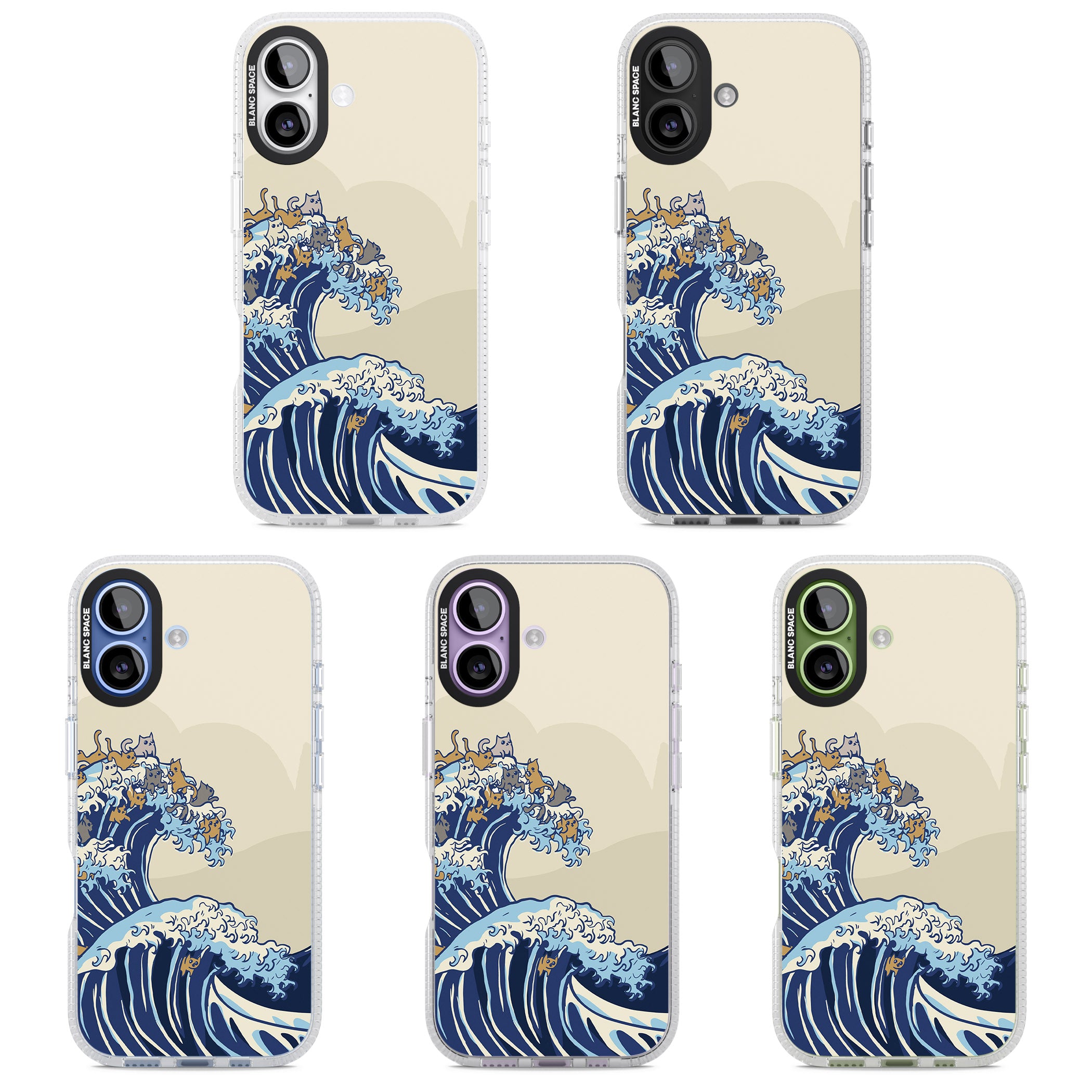 The Great Cat Wave iPhone 17 Impact Air Clear Phone Case APT Impact Protection
